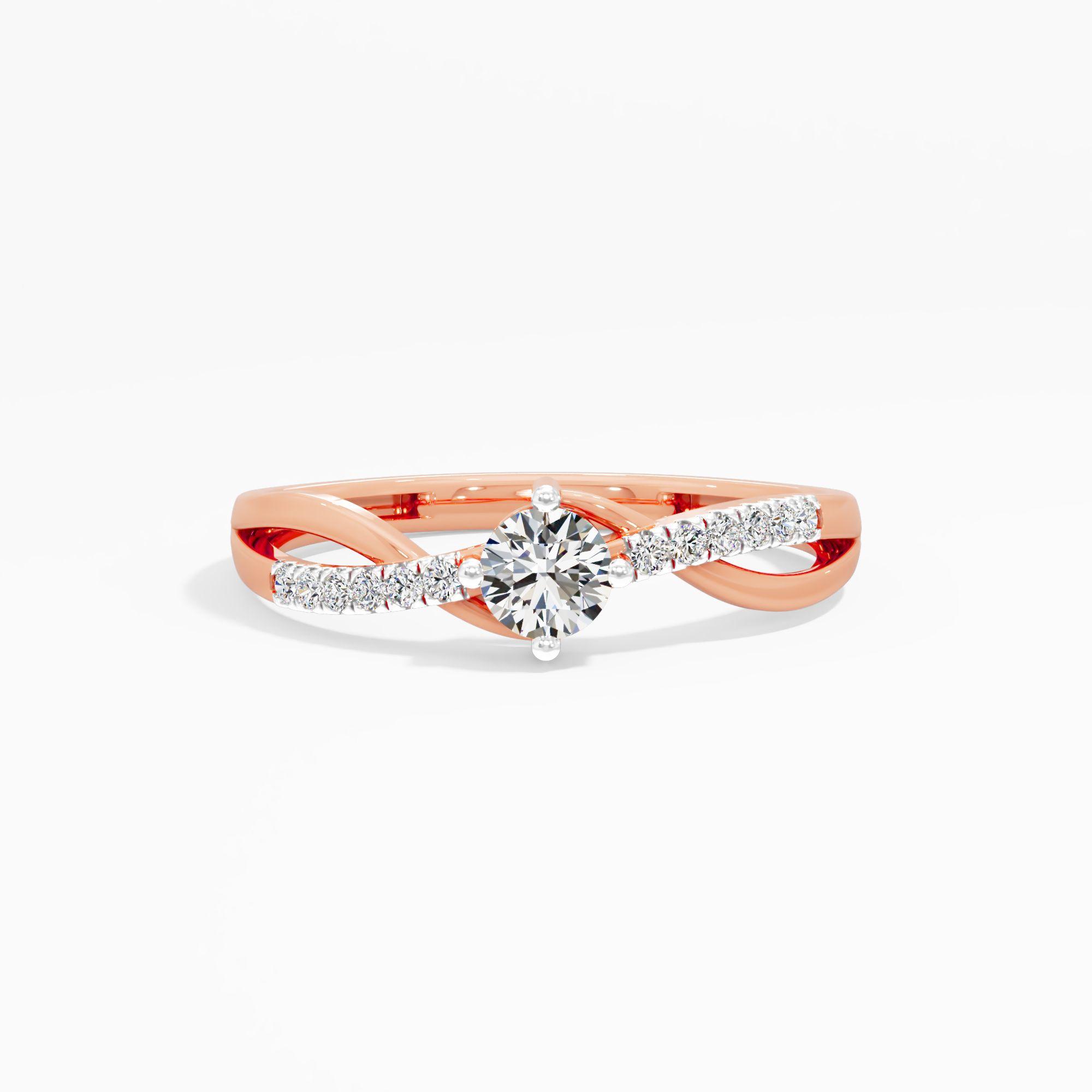 Two Strand Solitaire Ring
