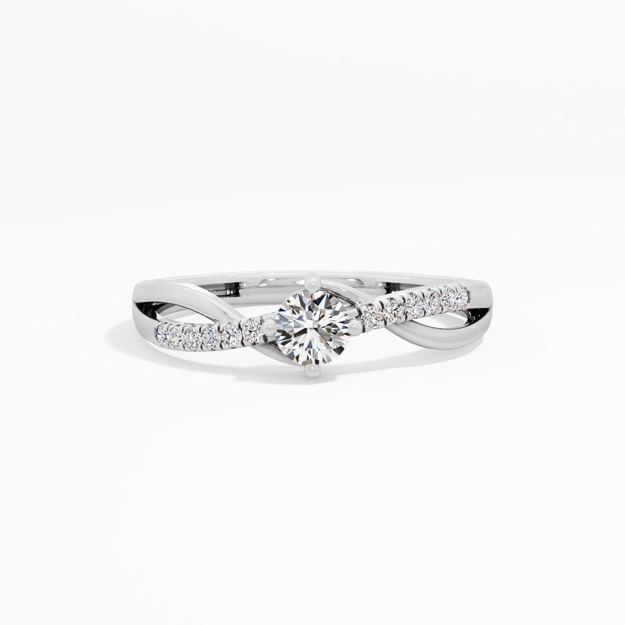 Two Strand Solitaire Ring