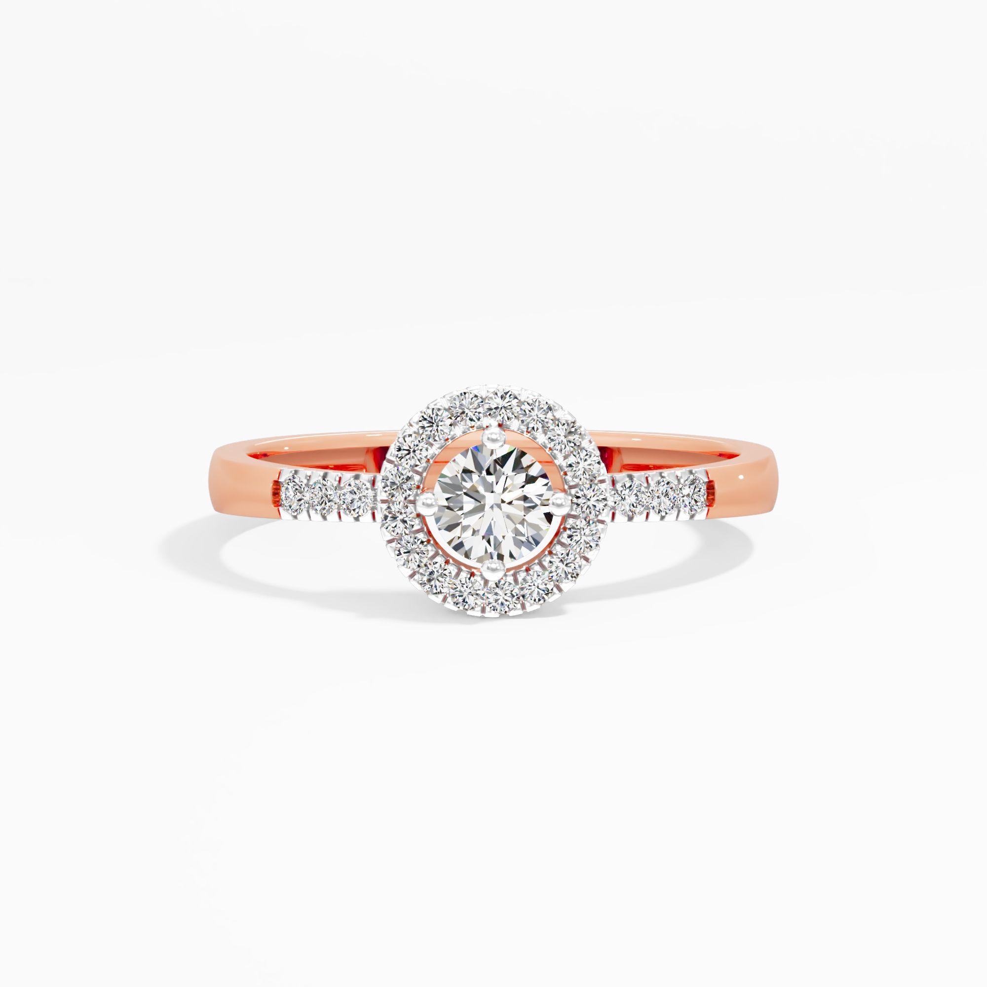 Aureole Accent Diamond Ring