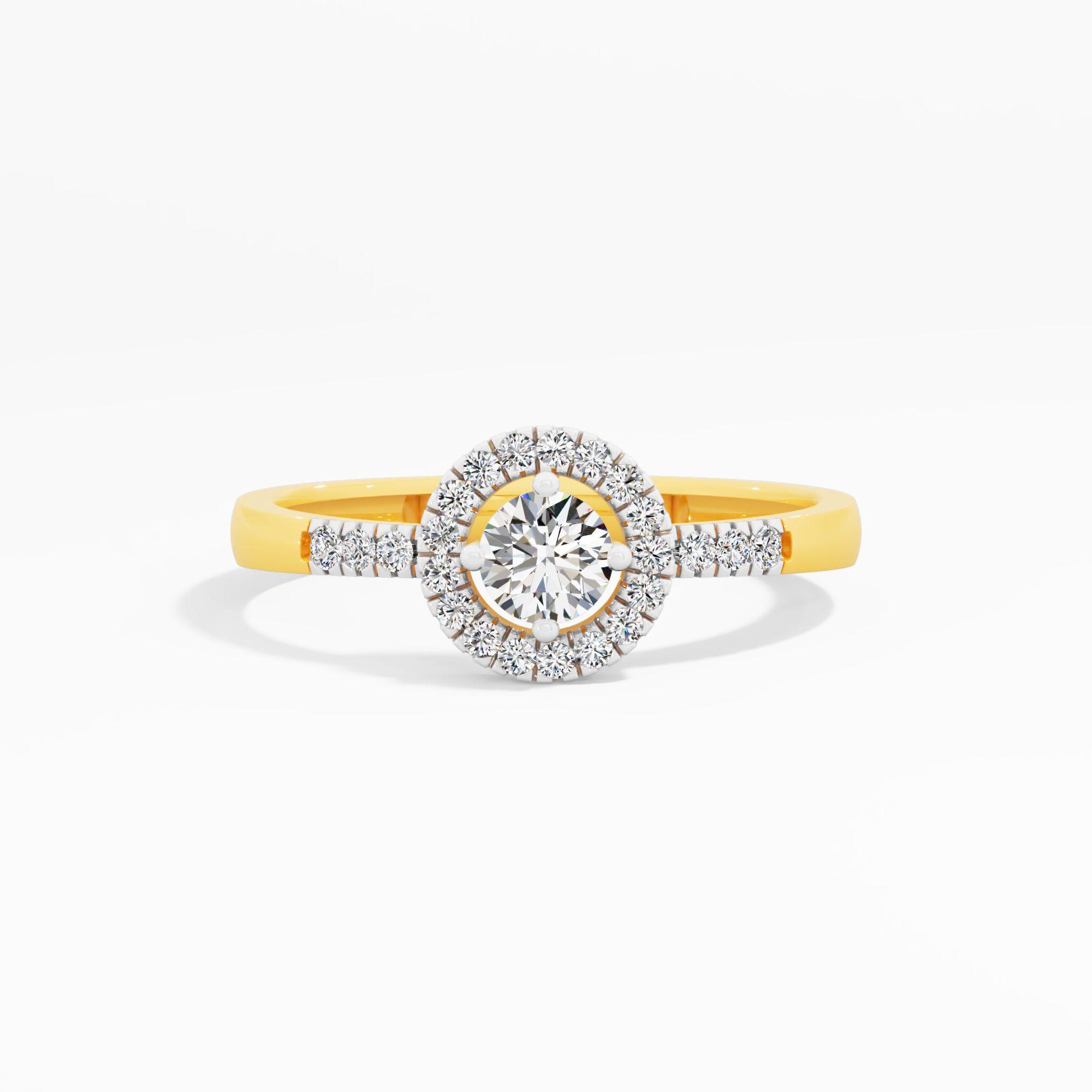 Aureole Accent Diamond Ring