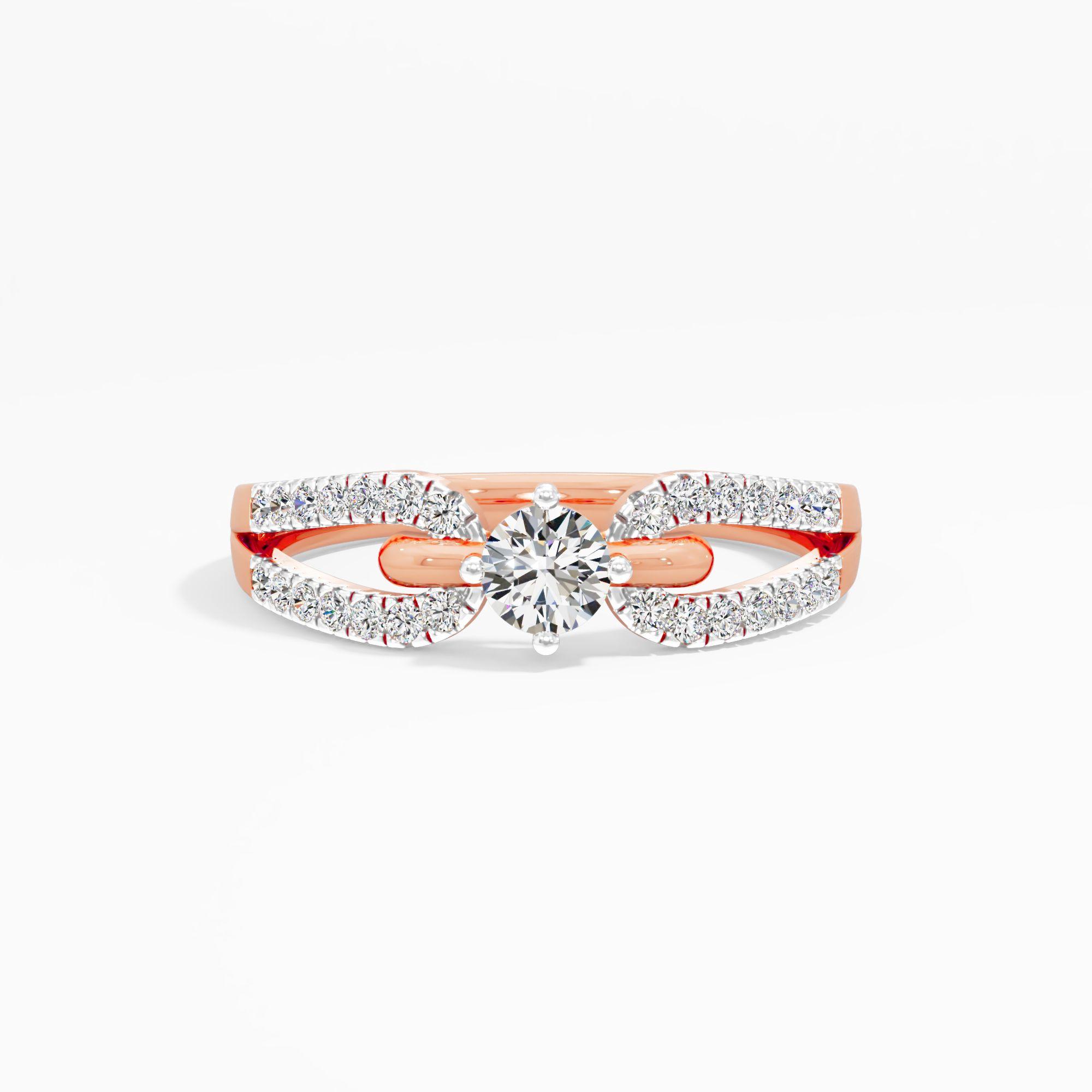 Radiance Solitaire Cascade Ring