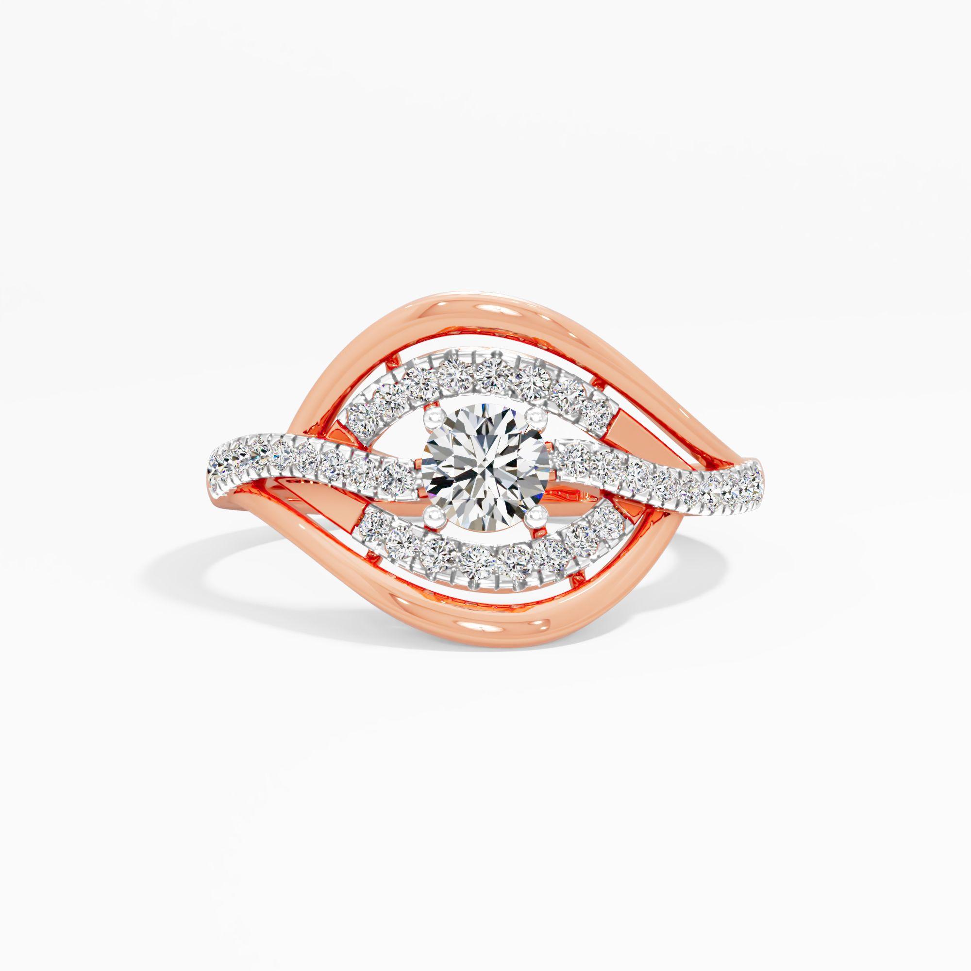 Mandorla Solitaire Panache Ring