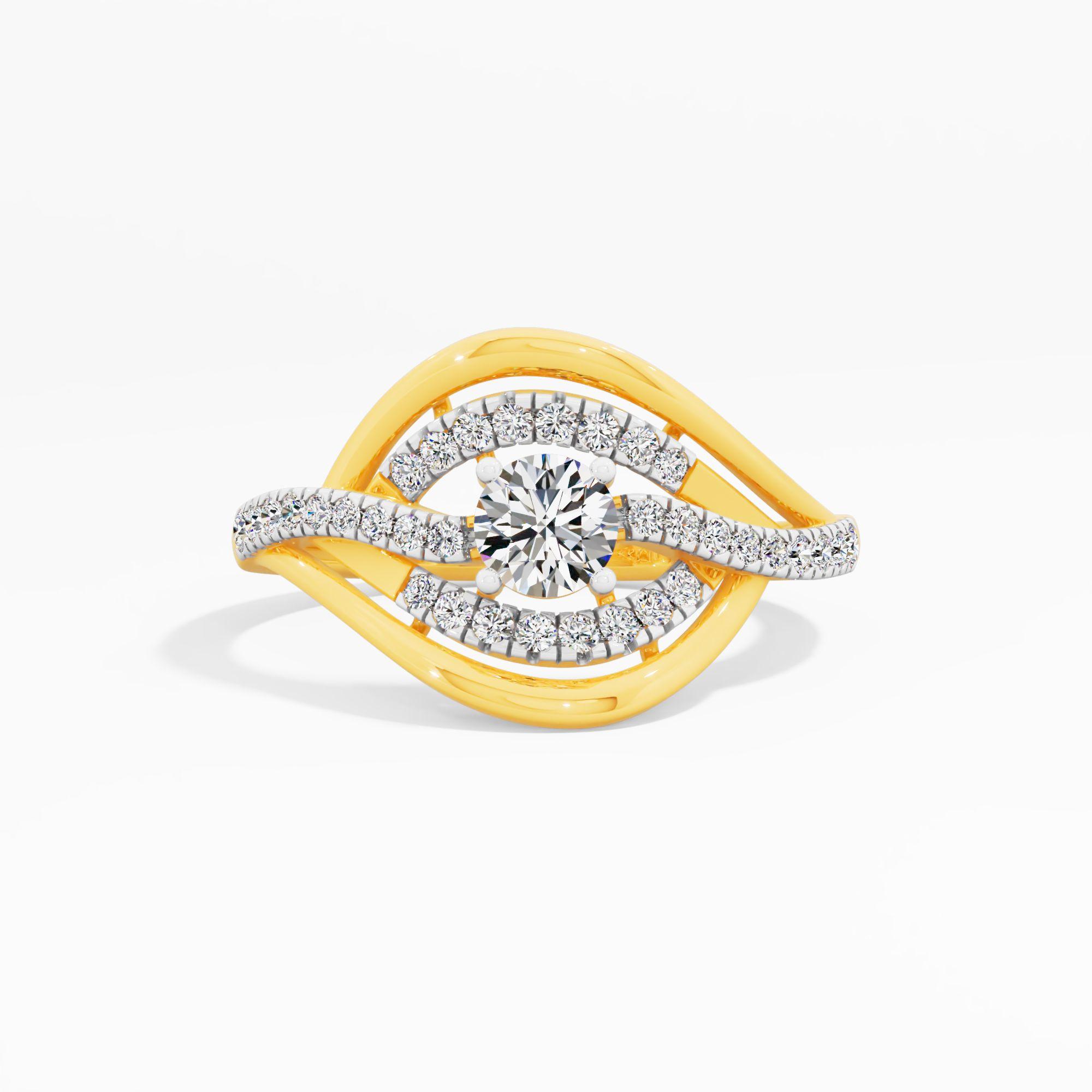 Mandorla Solitaire Panache Ring