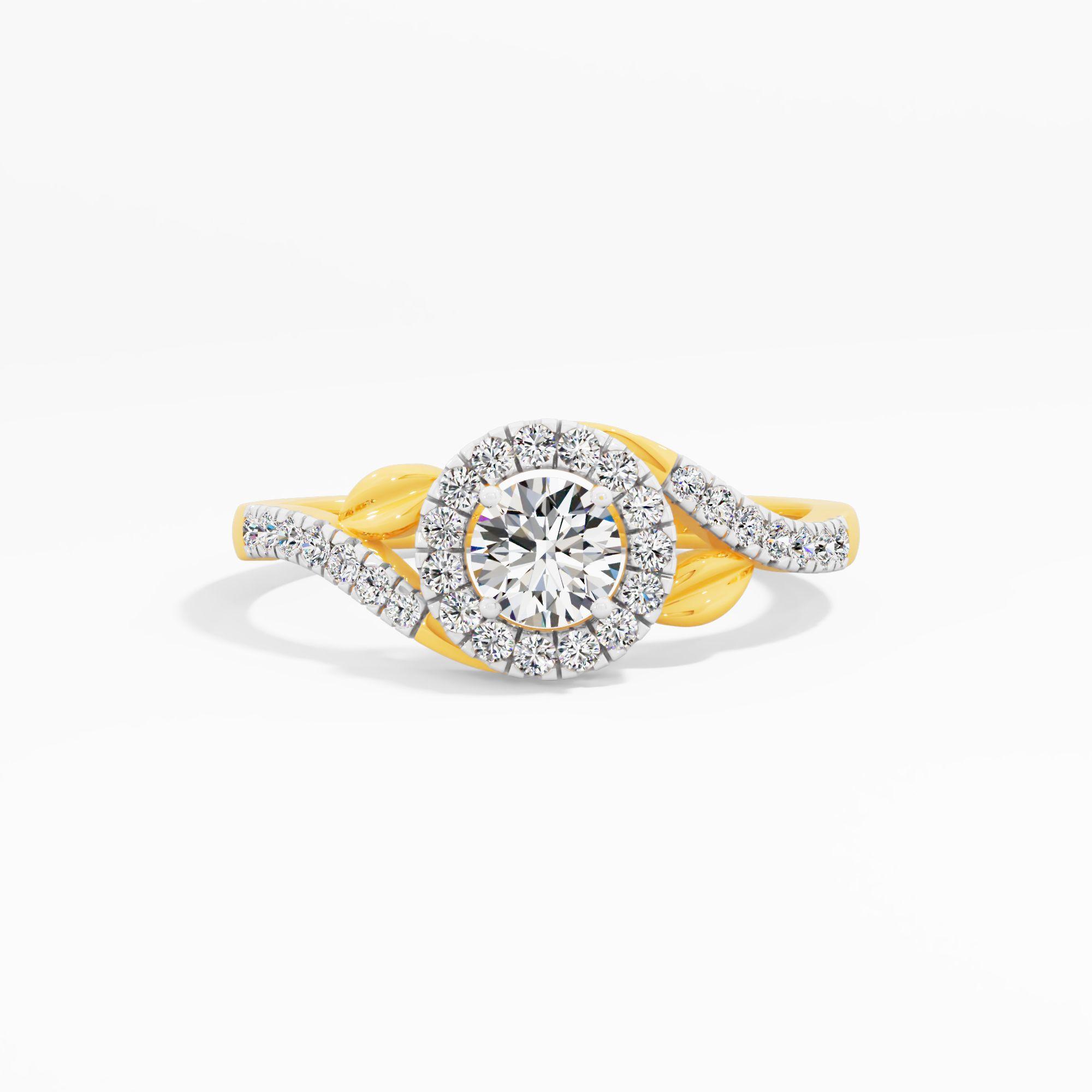 Foliate Aureole Cluster Ring