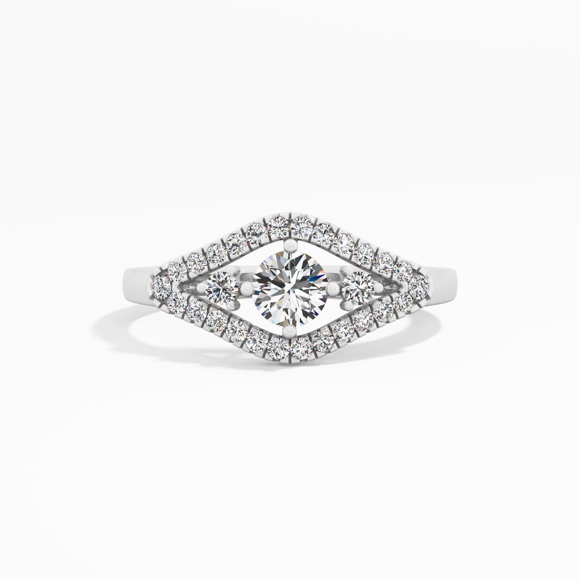 Navette Diamond Cluster Ring
