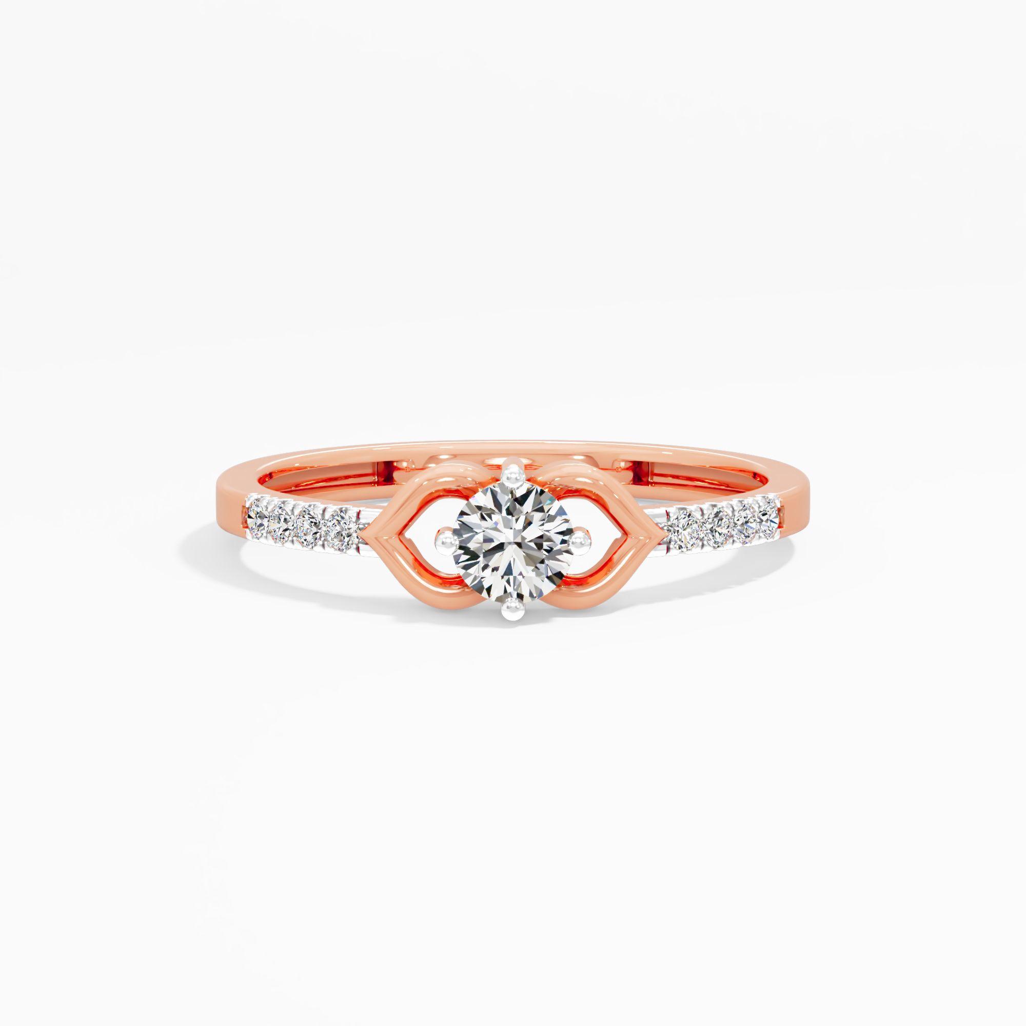 Cordiform Orb Solitaire Ring