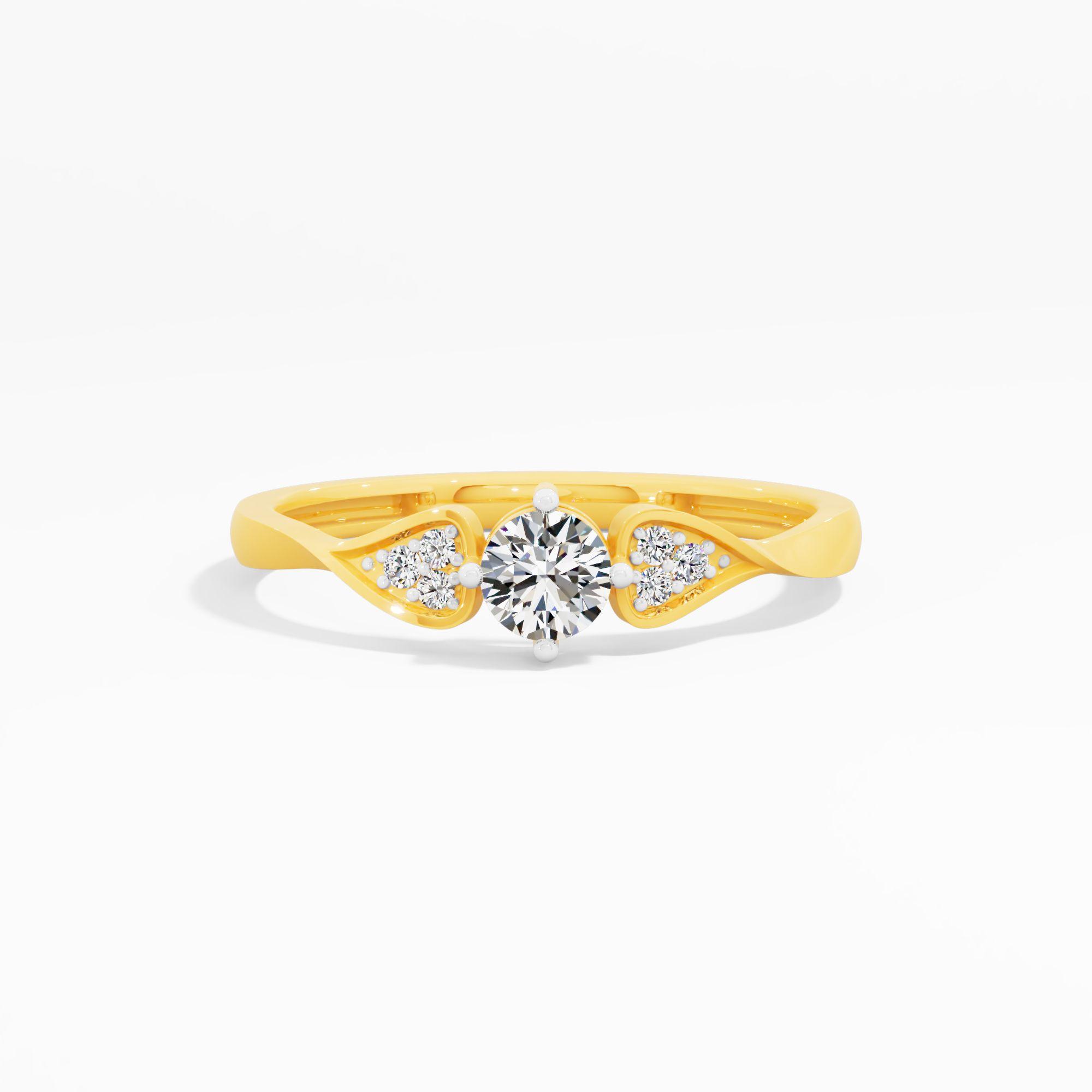 Petal Bypass Solitaire Ring