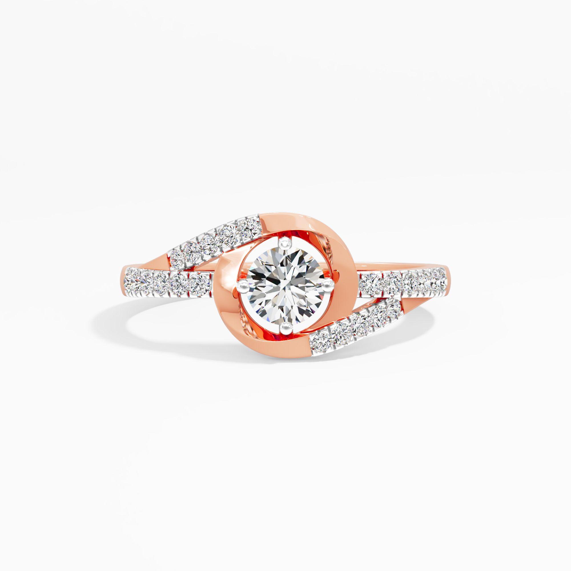 Modernist Eclipse Solitaire Ring