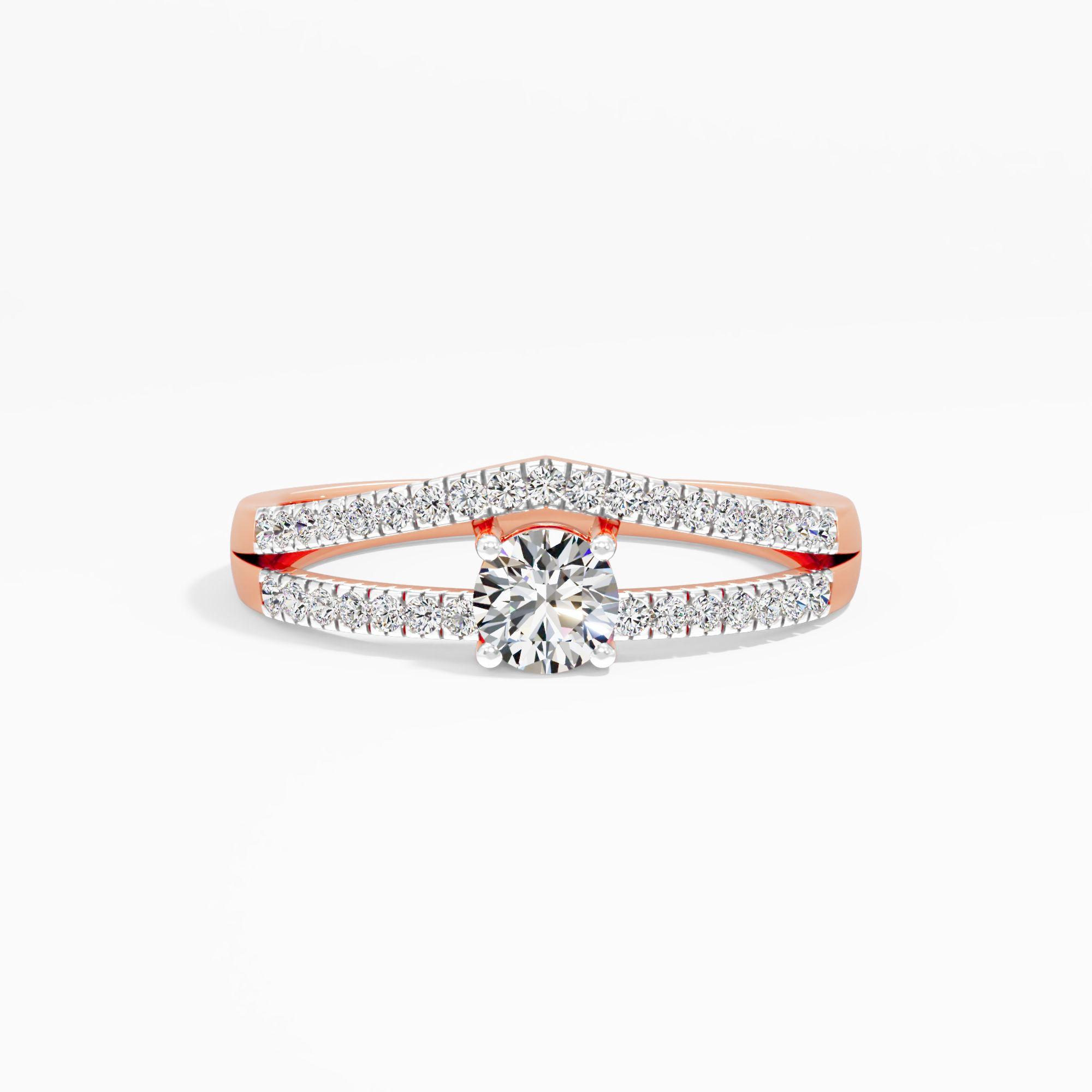 Bridge Solitaire Accent Ring
