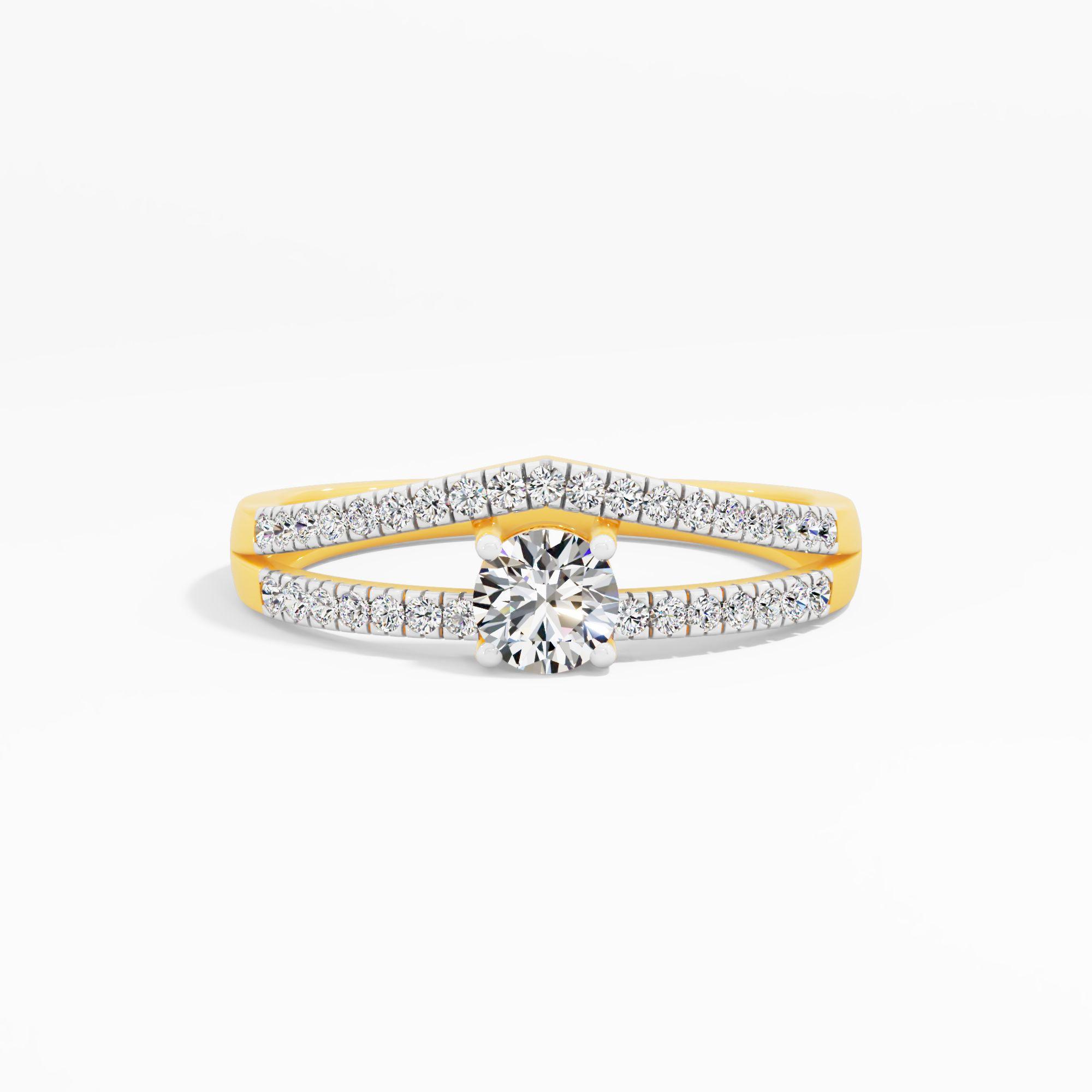 Bridge Solitaire Accent Ring