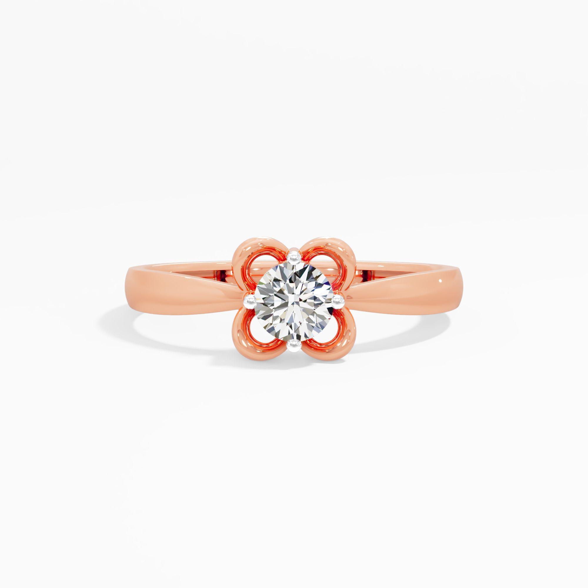 Quatrefoil Bloom Solitaire Ring