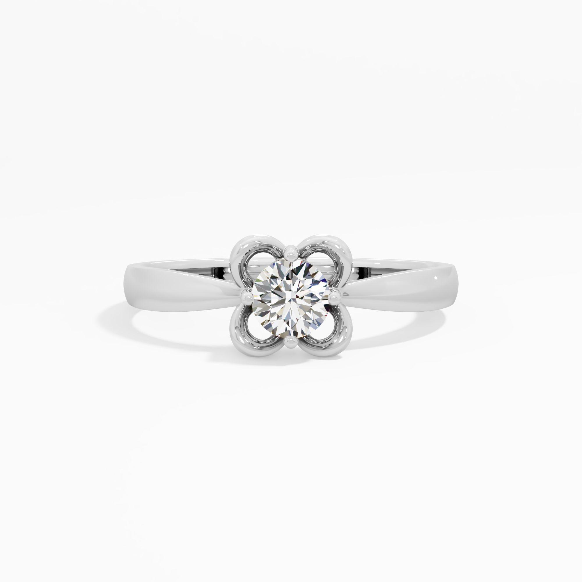 Quatrefoil Bloom Solitaire Ring