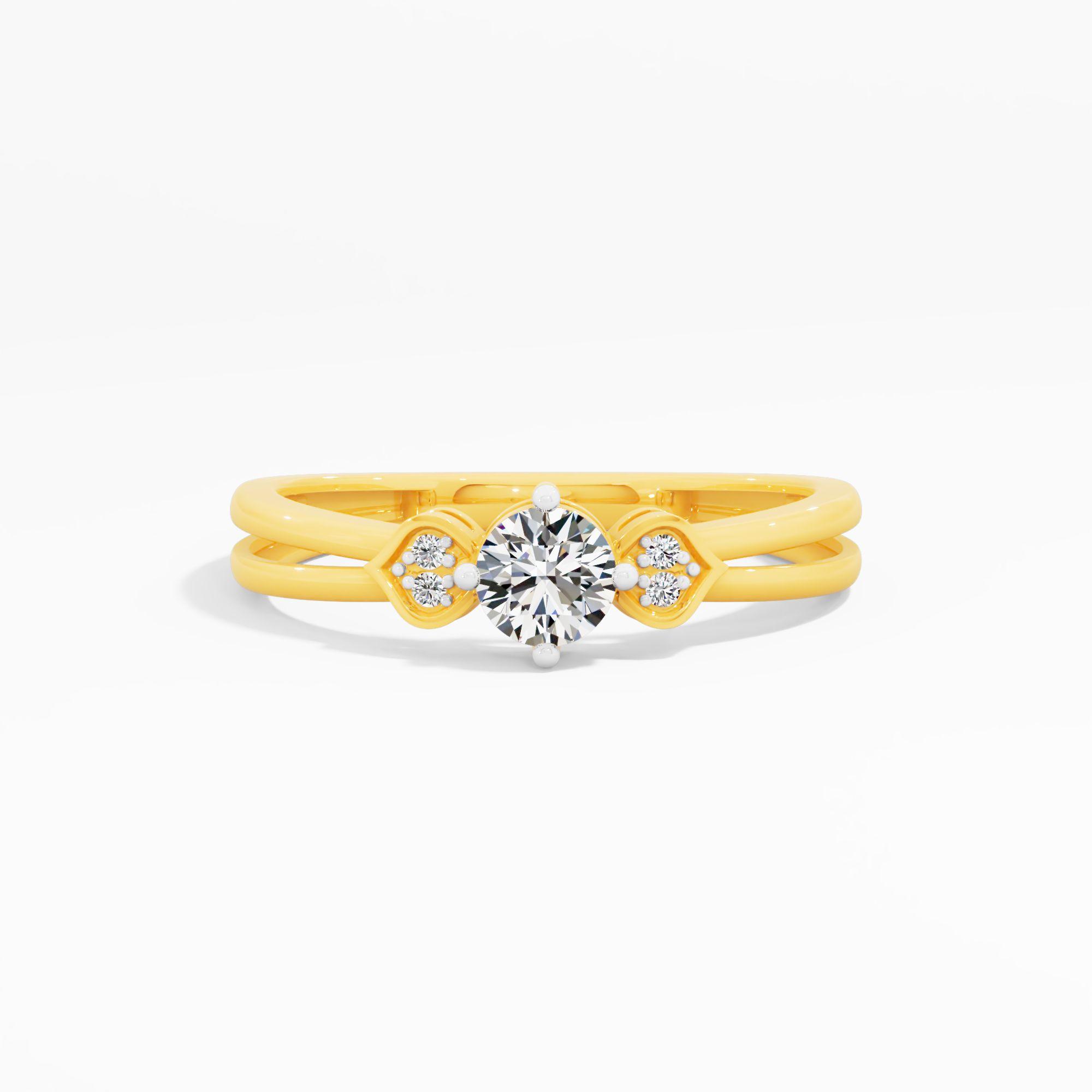 Petal Cluster Solitaire Ring