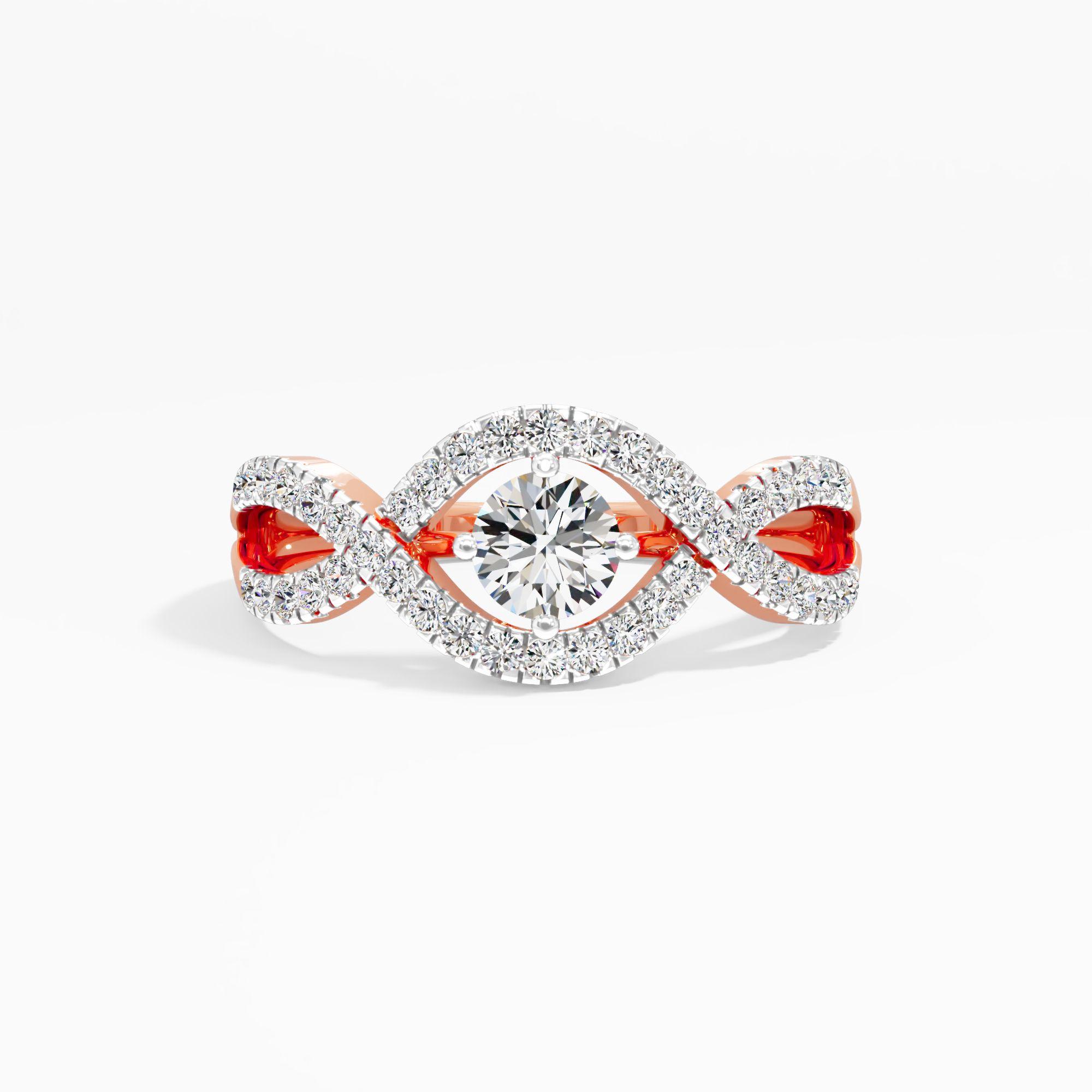 The Love Helix Halo Ring