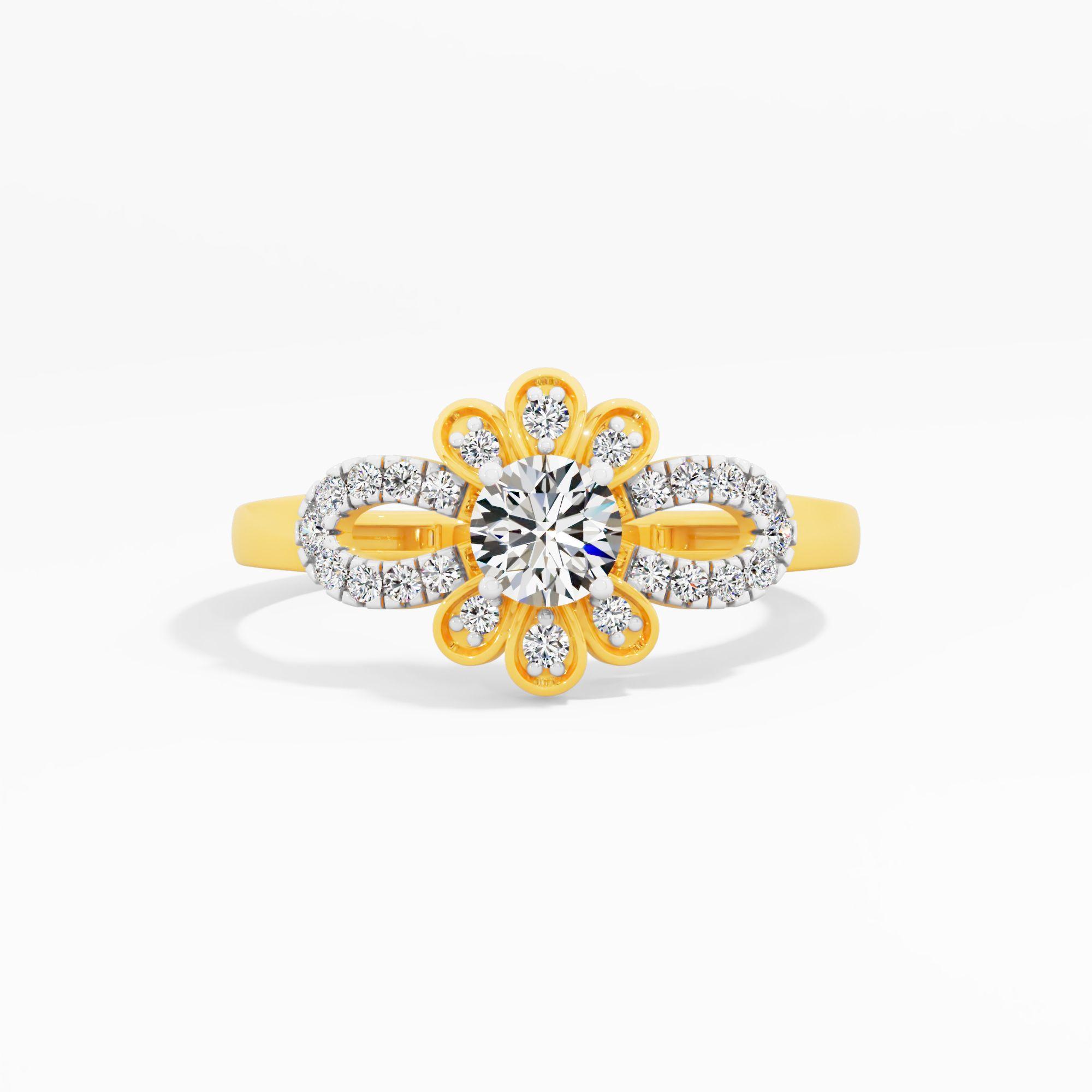 The Sacred Lotus Solitaire Ring