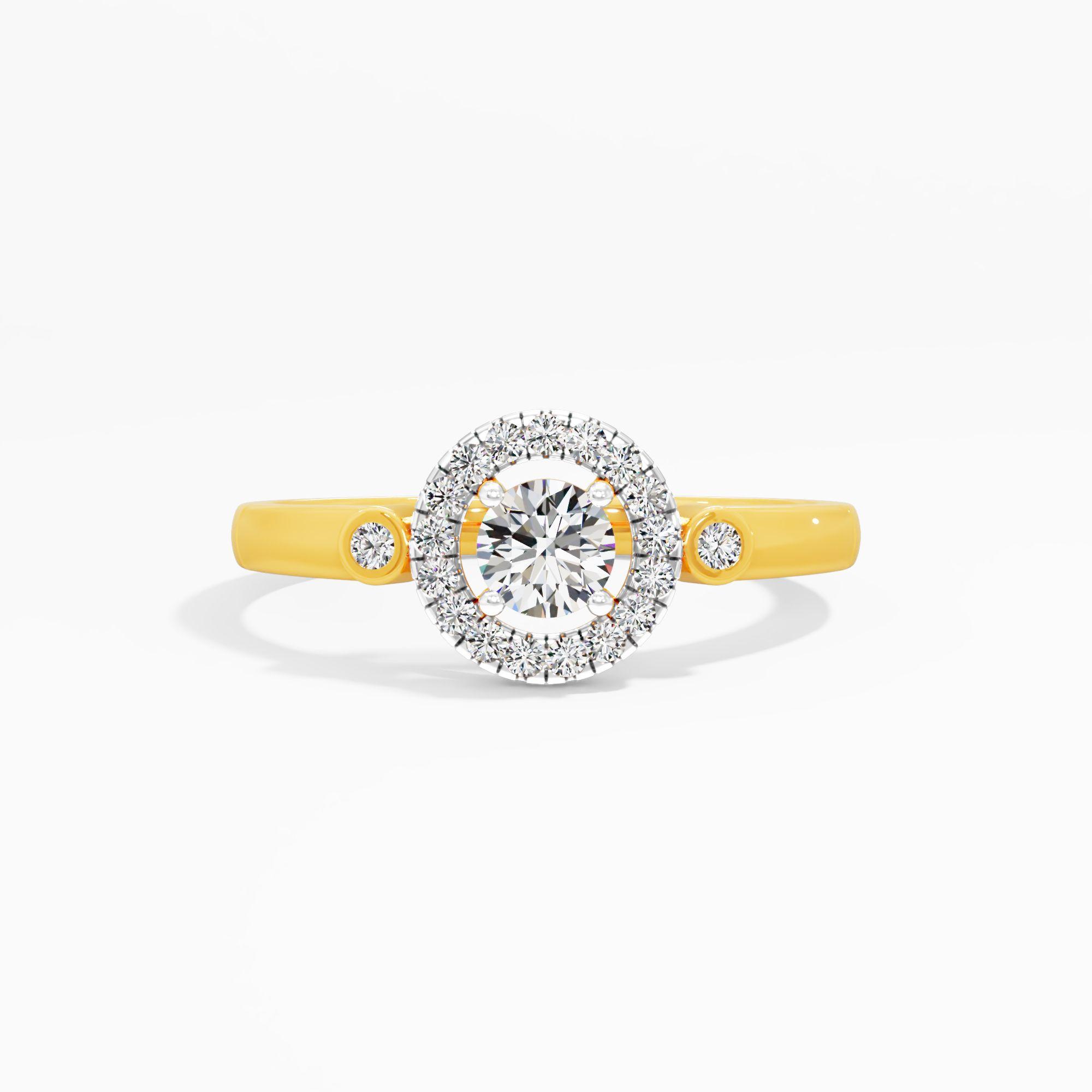 Bridal Halo Solitaire Ring
