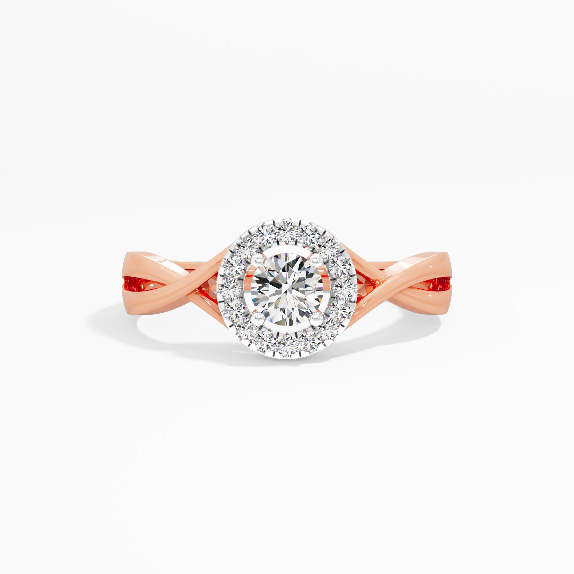 Twisted Shank Solitaire Ring