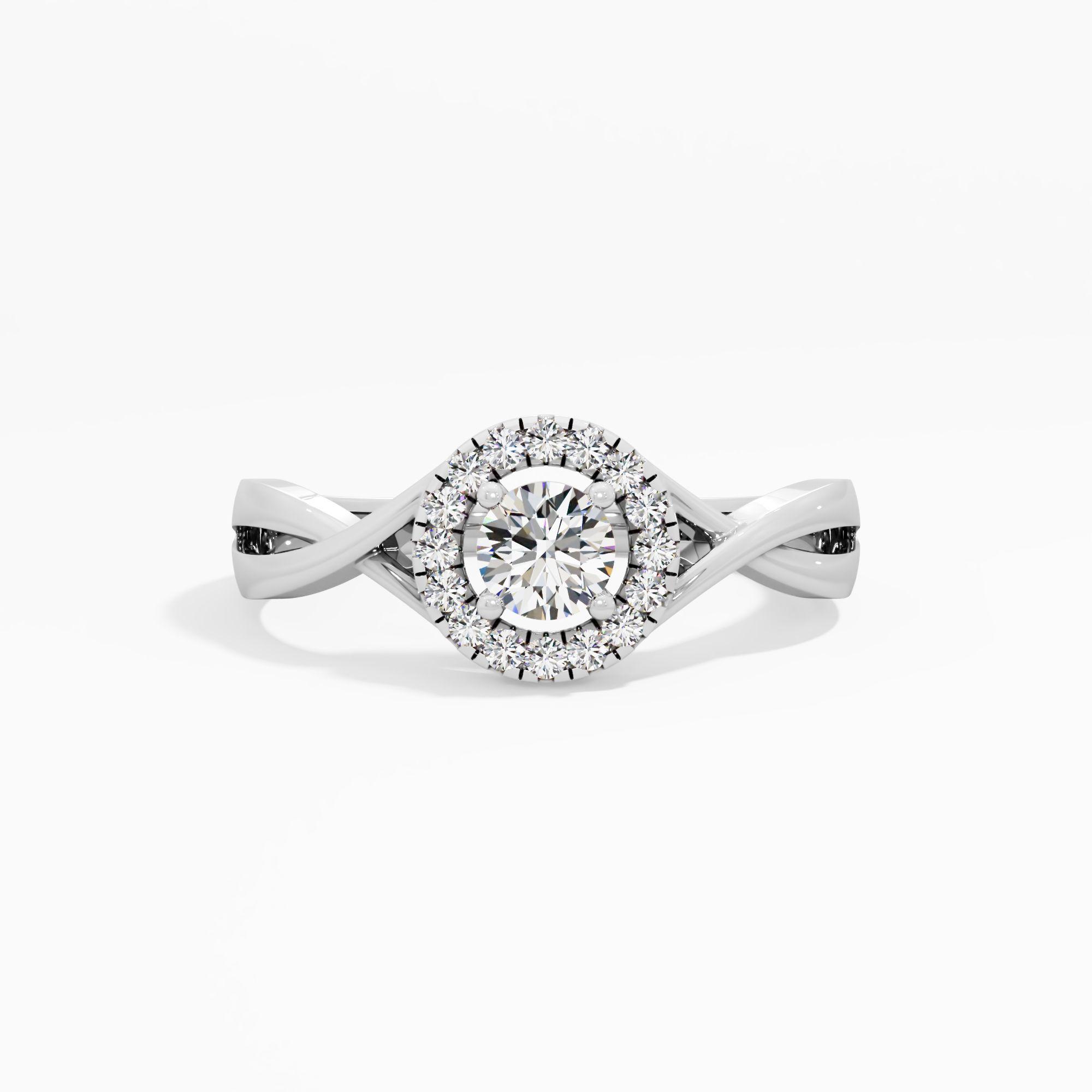 Twisted Shank Solitaire Ring
