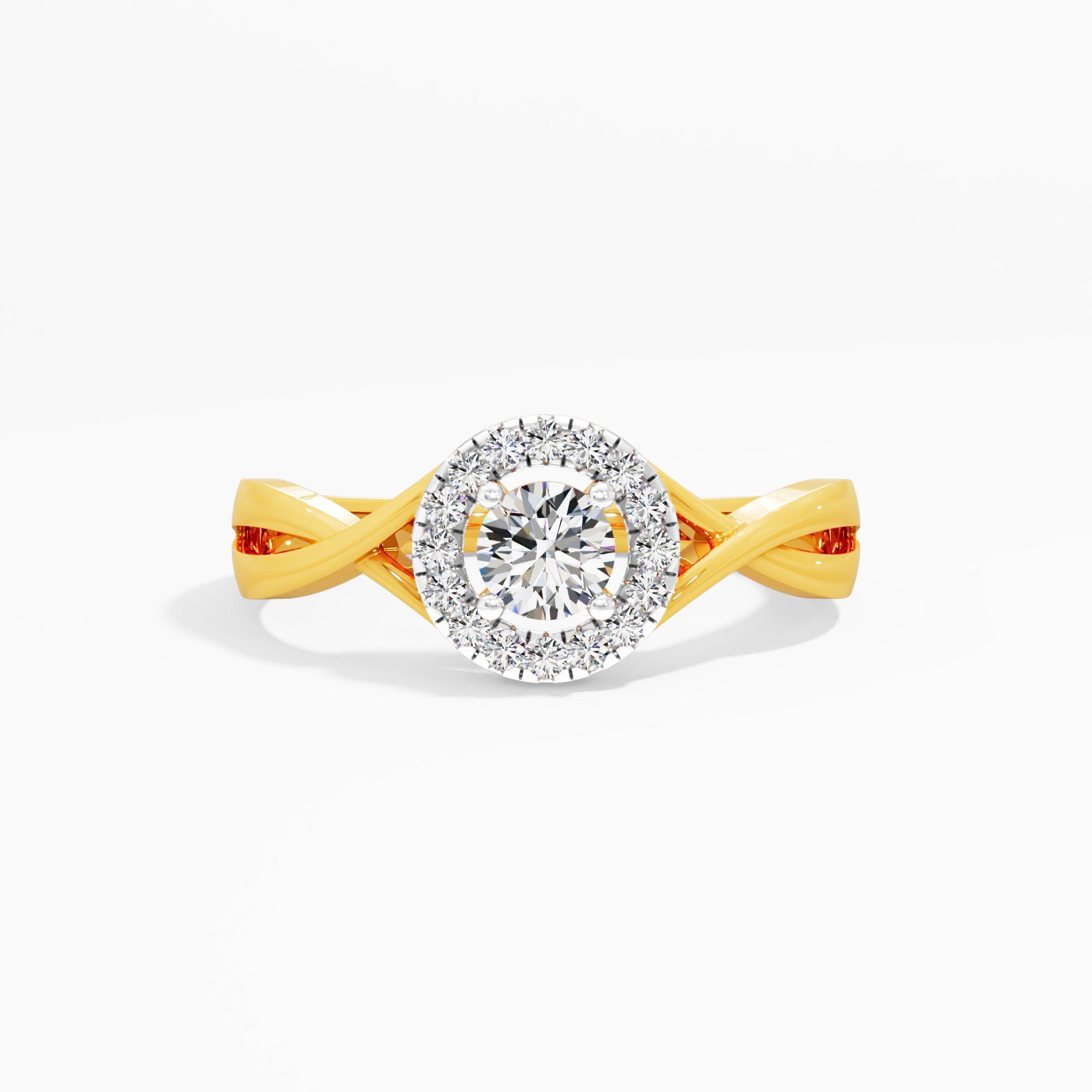 Twisted Shank Solitaire Ring