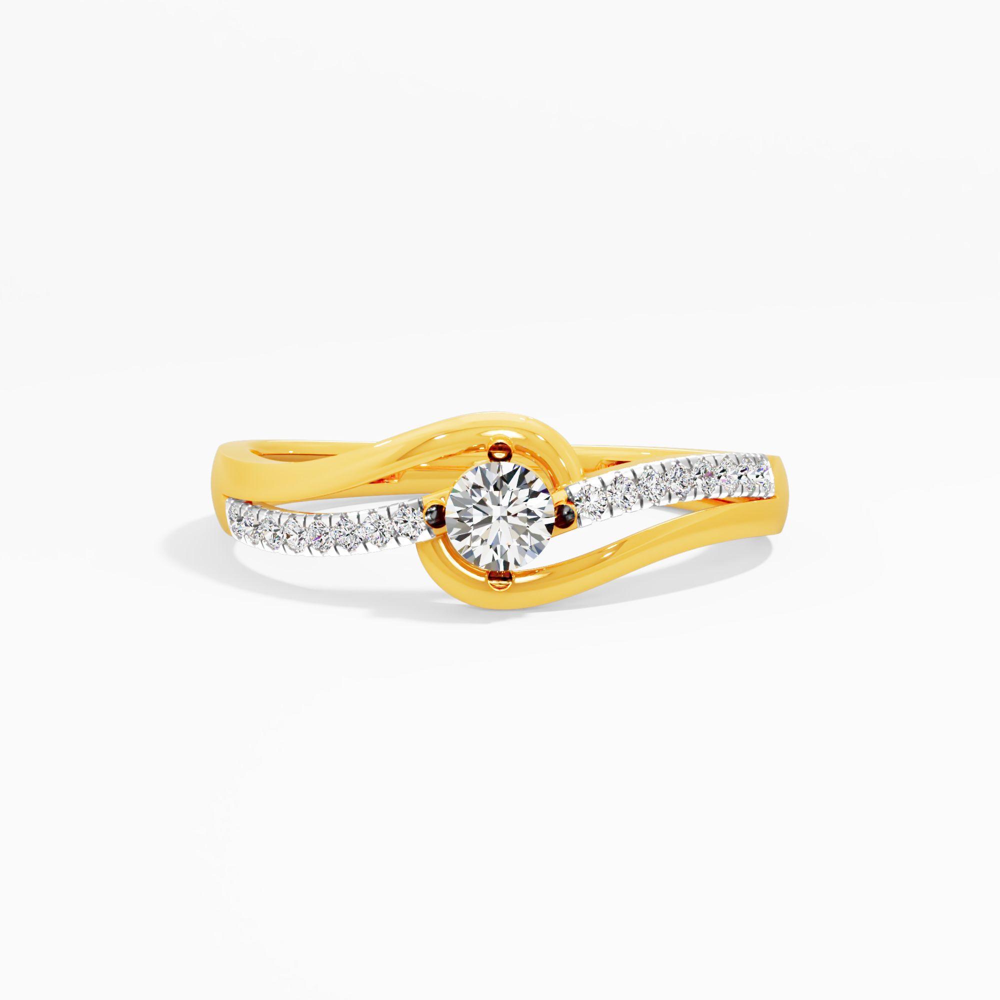 Tied Embrace Solitaire Accent Ring