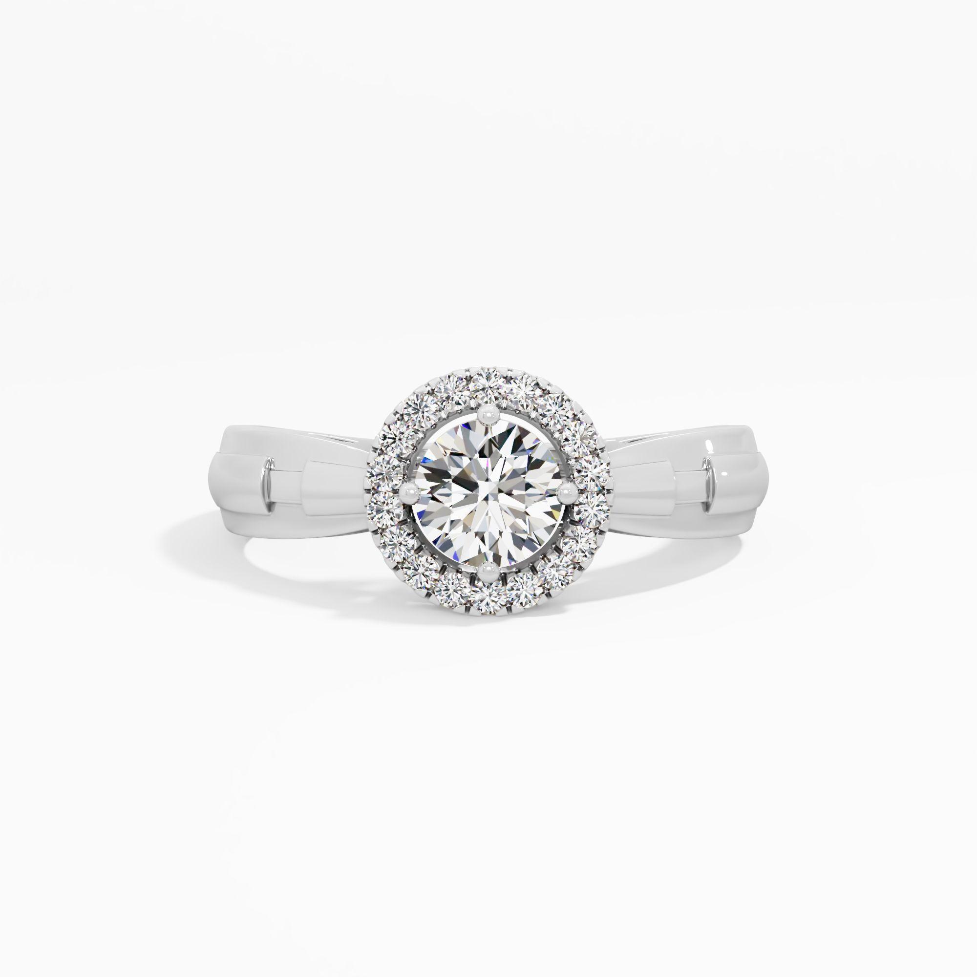 Two Tone Unity Bridge Halo Ring