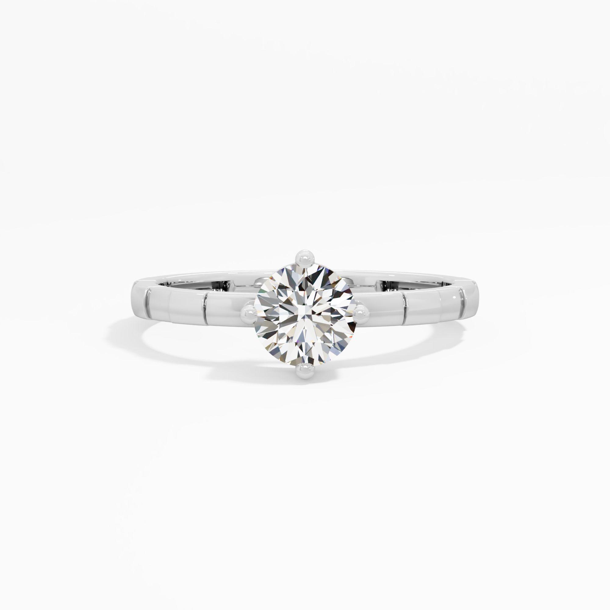 Two Tone Rhythm of Love Solitaire Ring