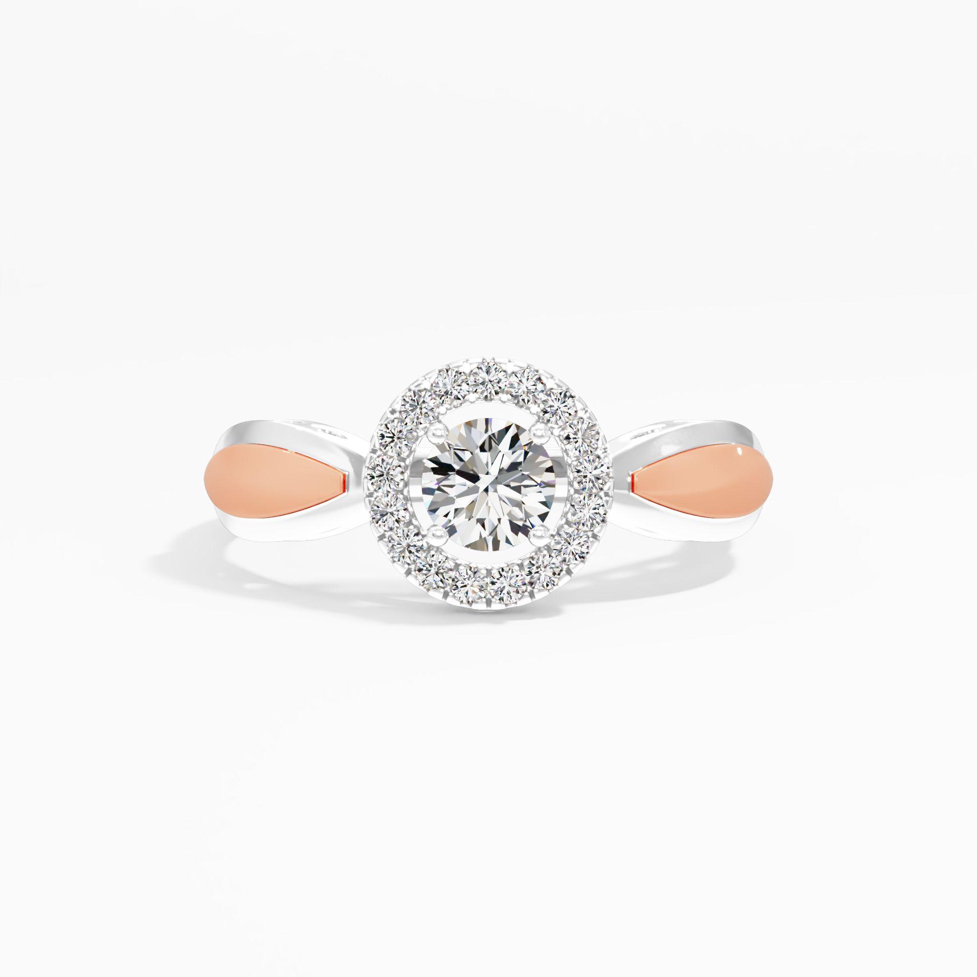Two Tone Seraphim Halo Ring