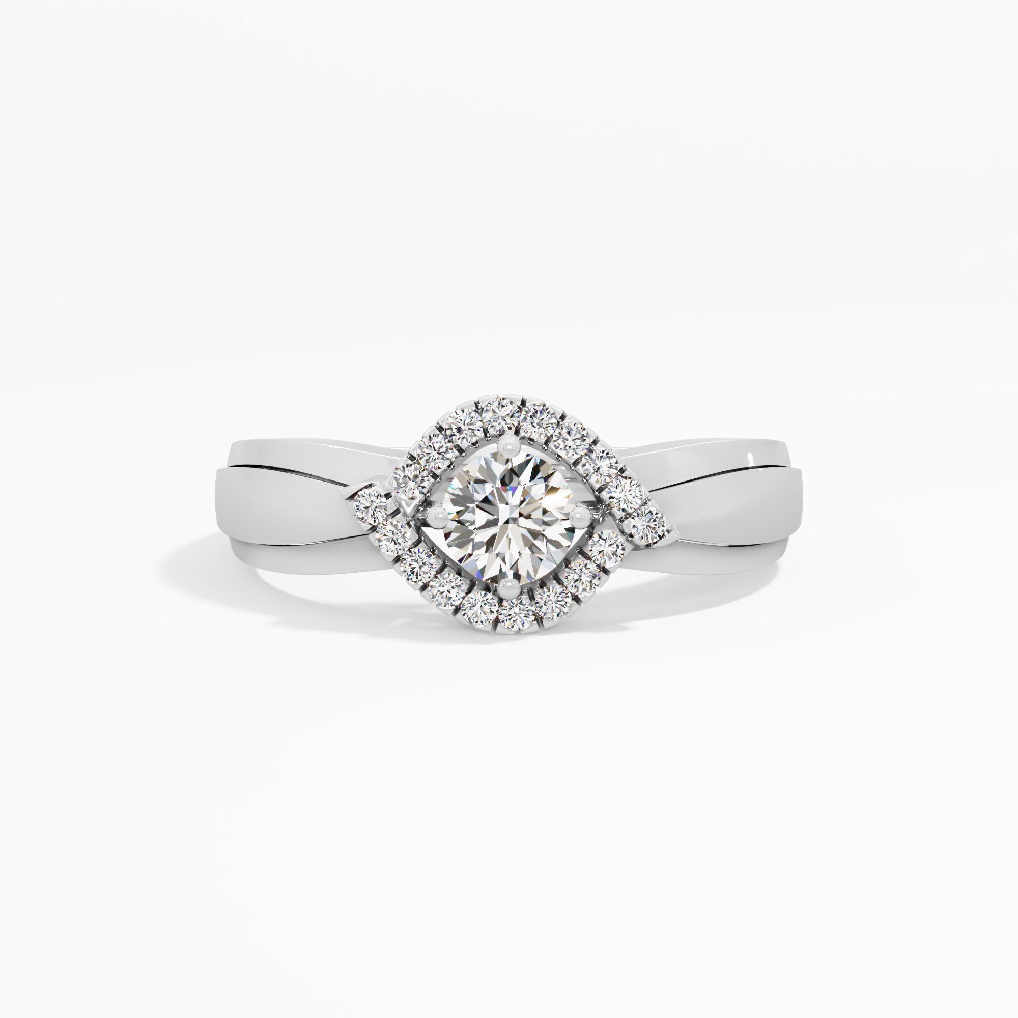 Two Tone Weaver's Kiss Halo Ring