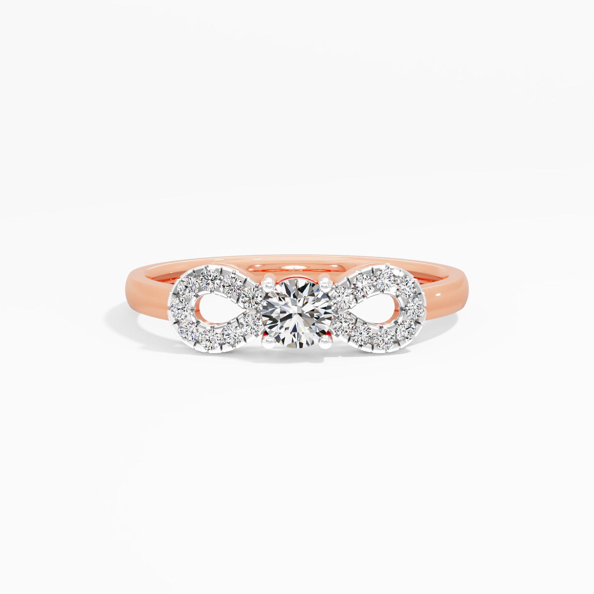Infinity Crown Solitaire Ring