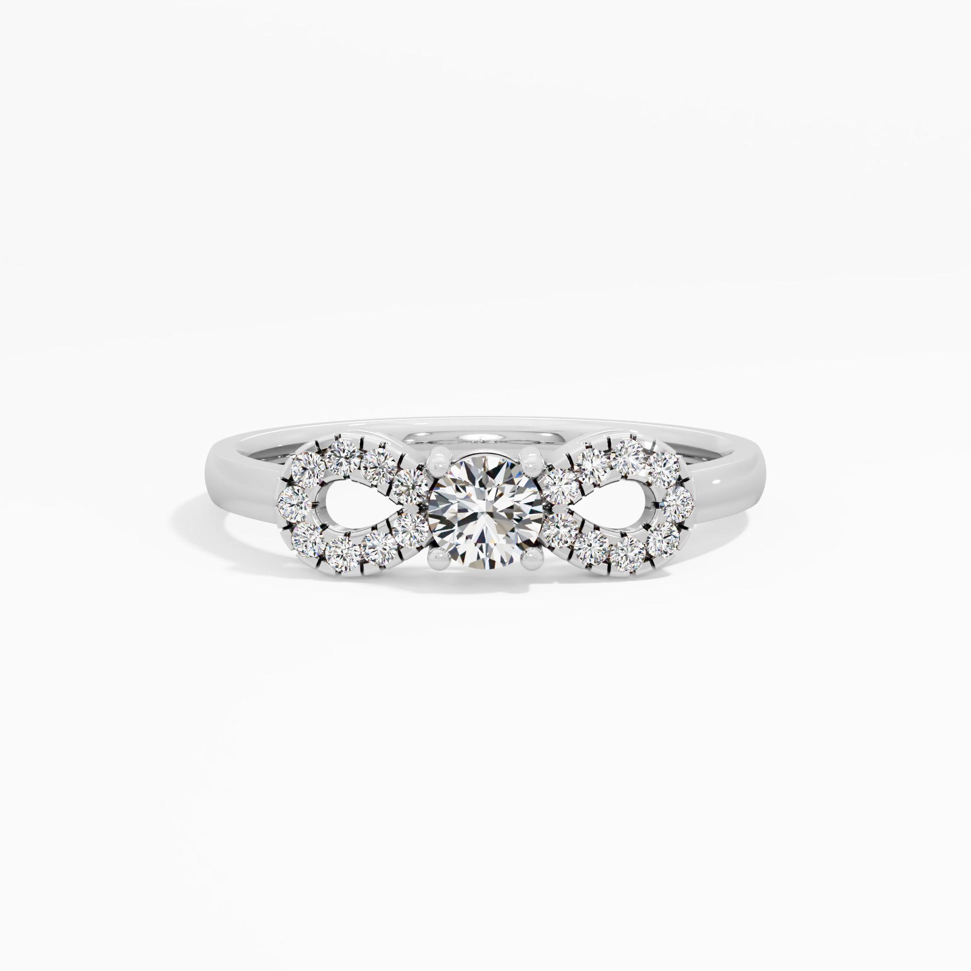 Infinity Crown Solitaire Ring