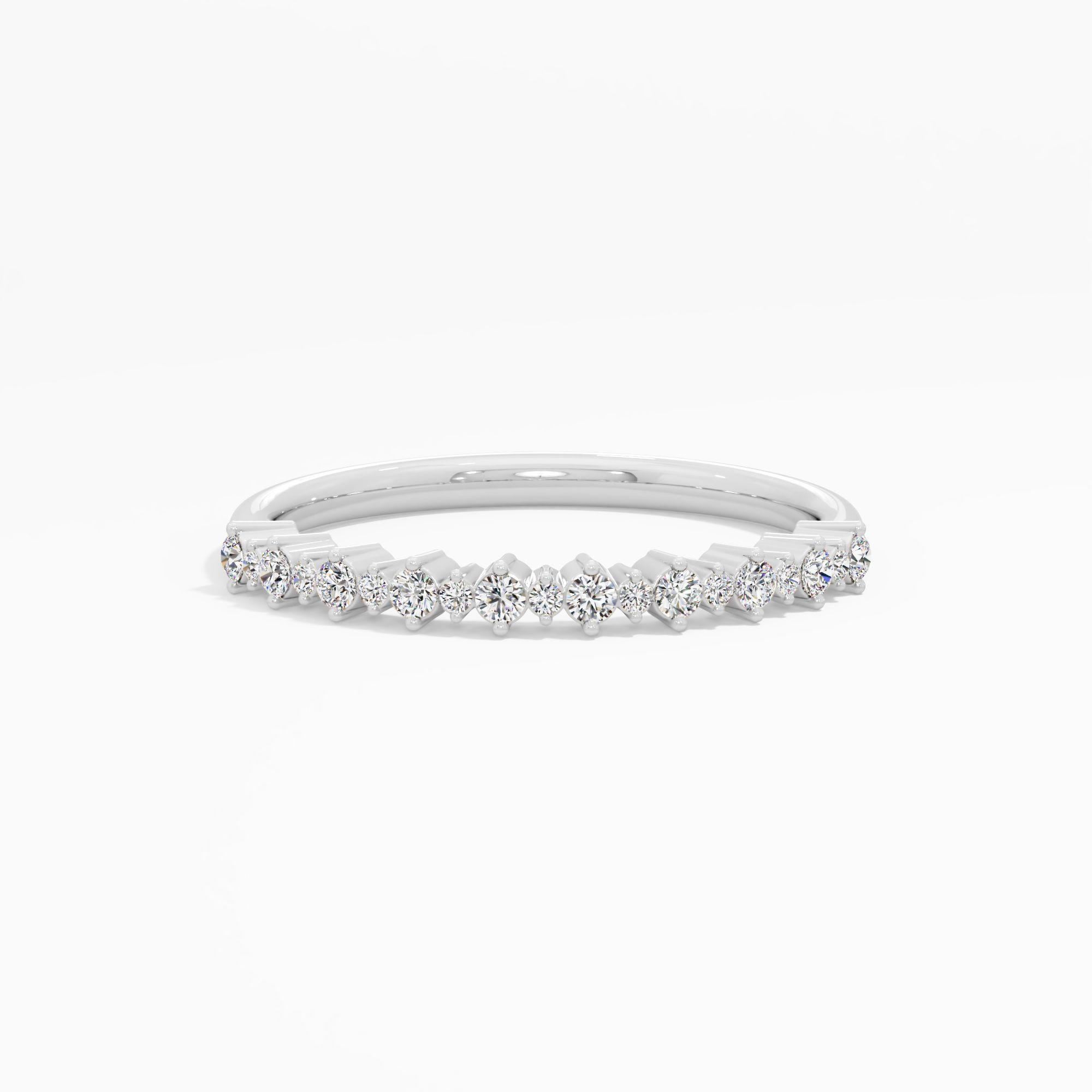 Diamond Crown Nesting Ring Band