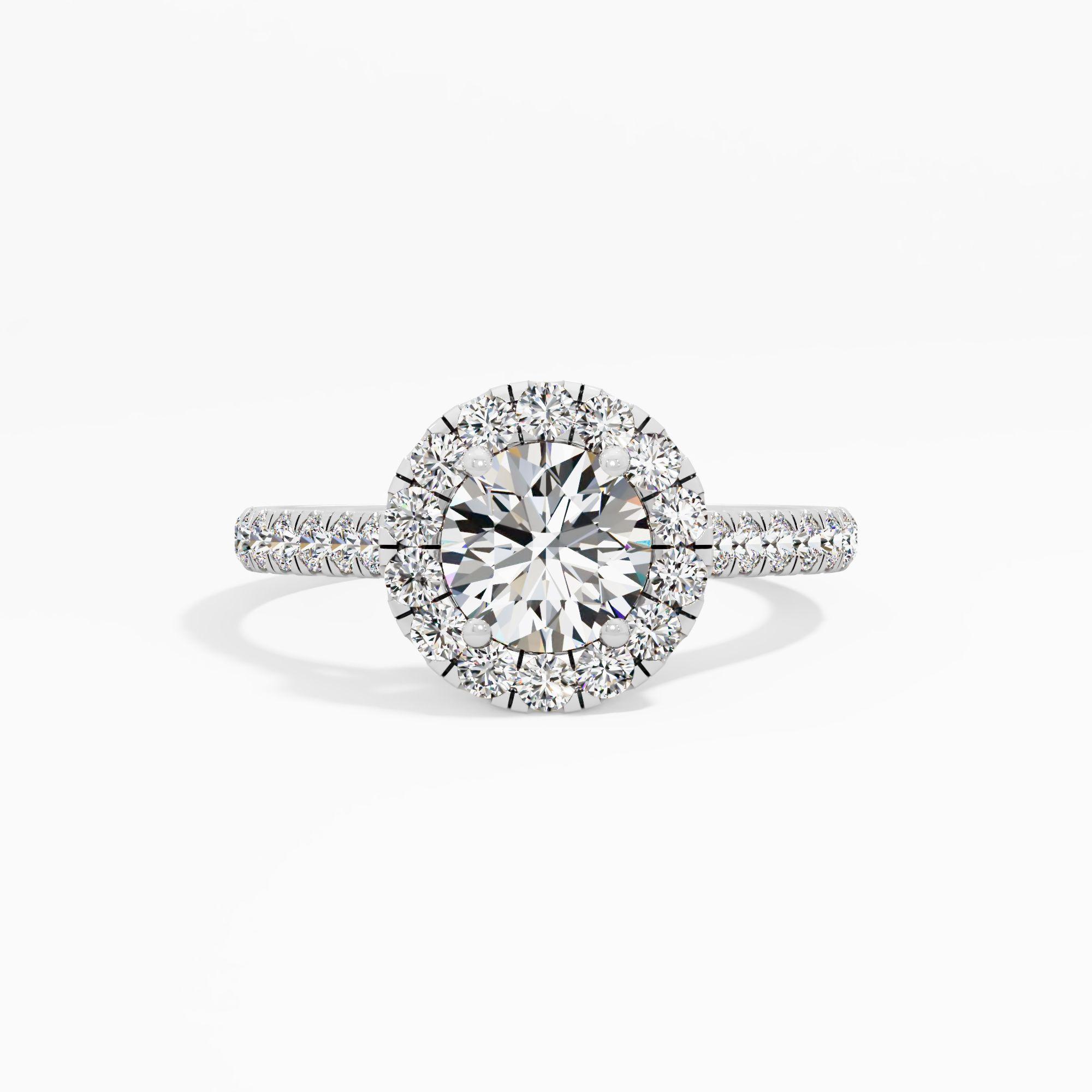 Eternal Glow Halo Solitaire Ring