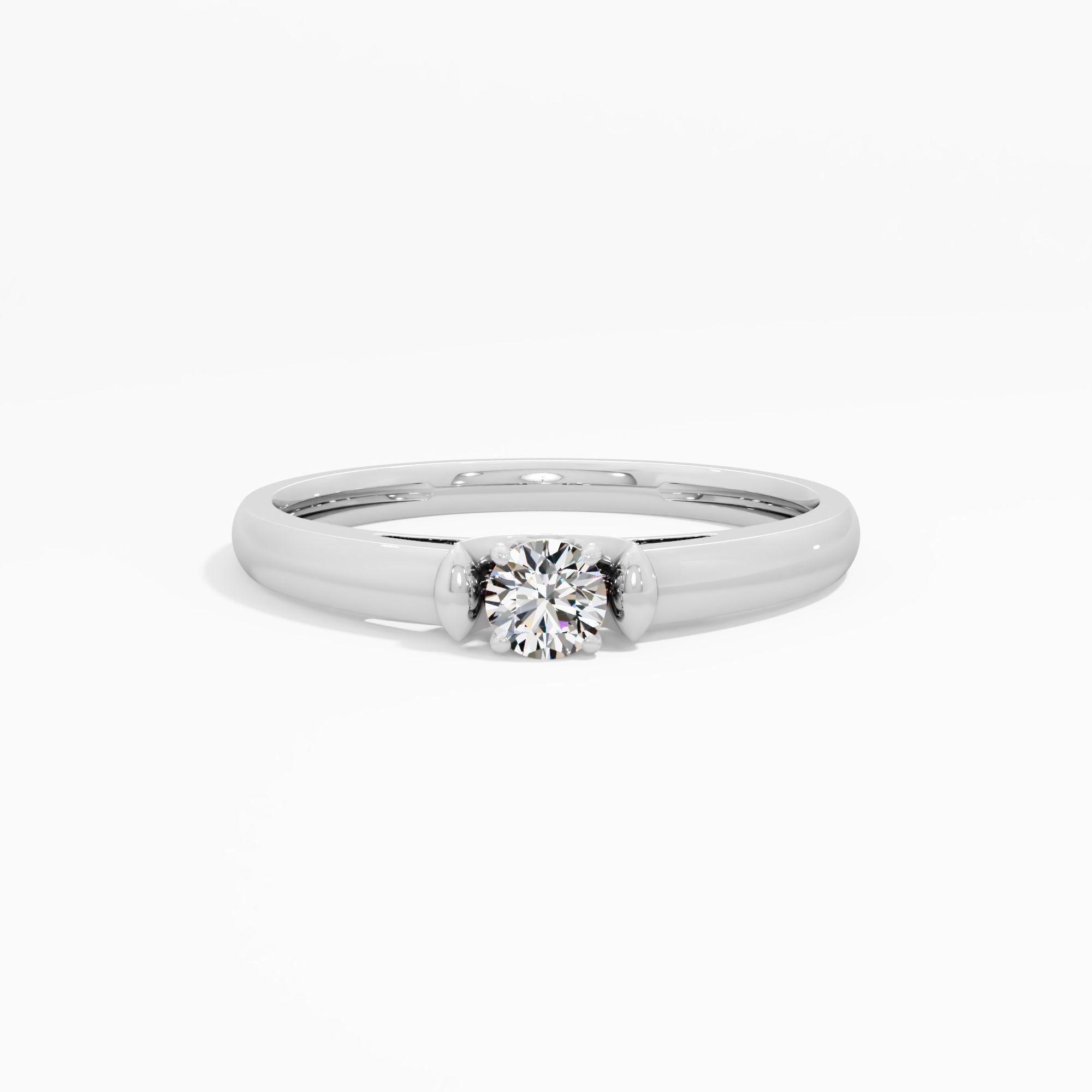 Grace Arc Solitaire Diamond Ring
