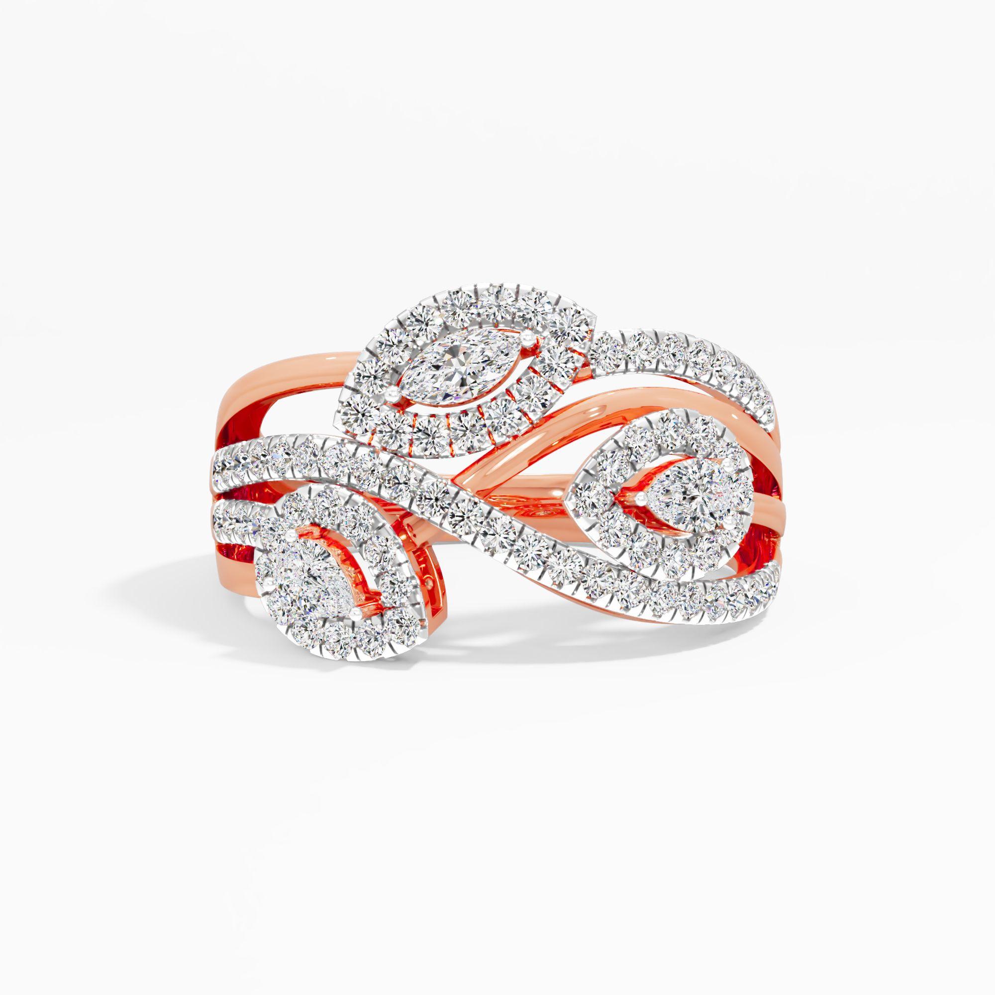 Leafy Bouquet Diamond Ring