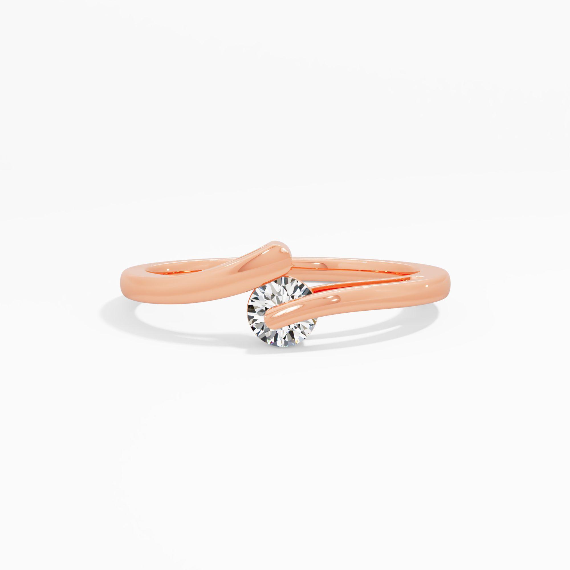 Whisper Twist Solitaire Diamond Ring