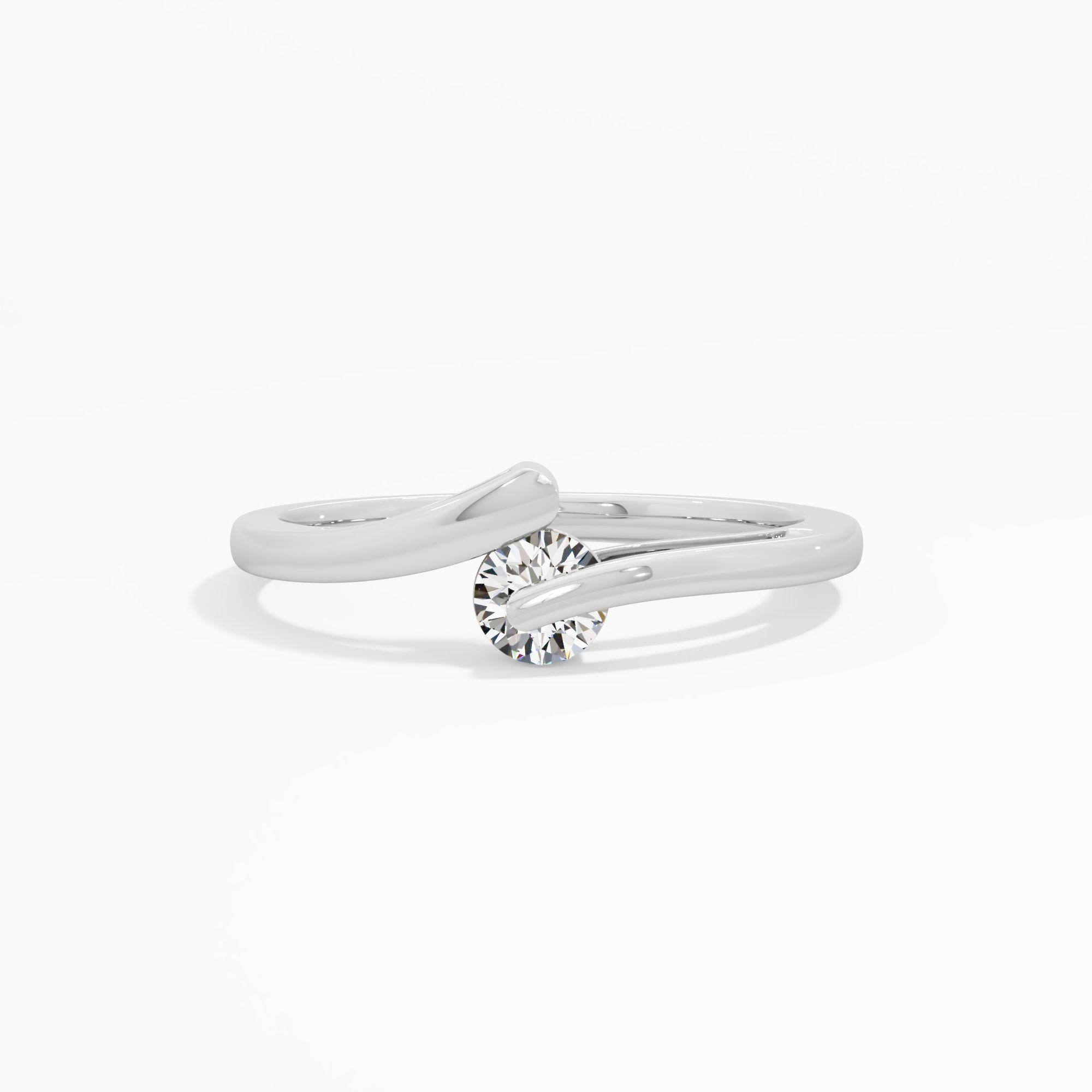 Whisper Twist Solitaire Diamond Ring