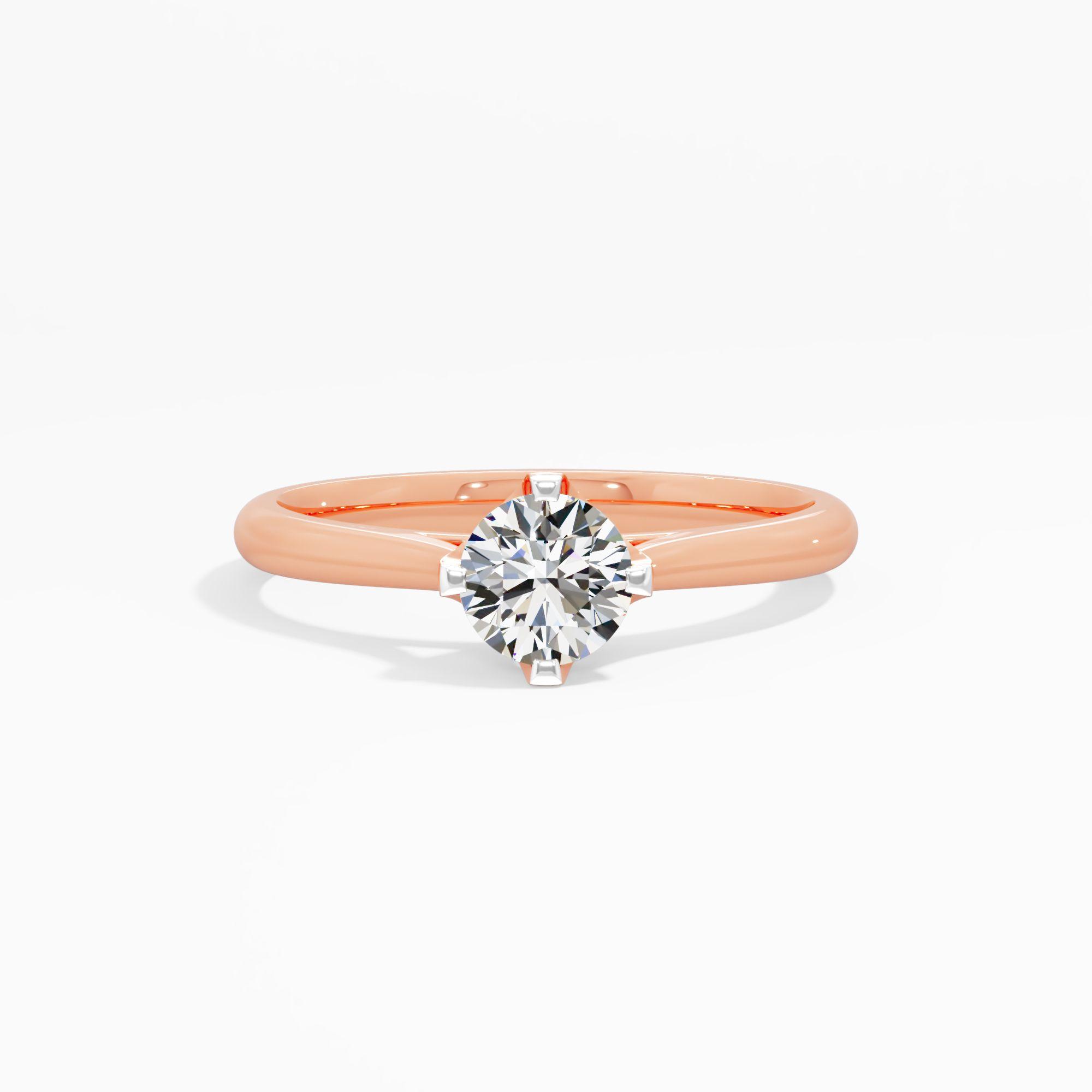 Sleek Minimal Solitaire Ring