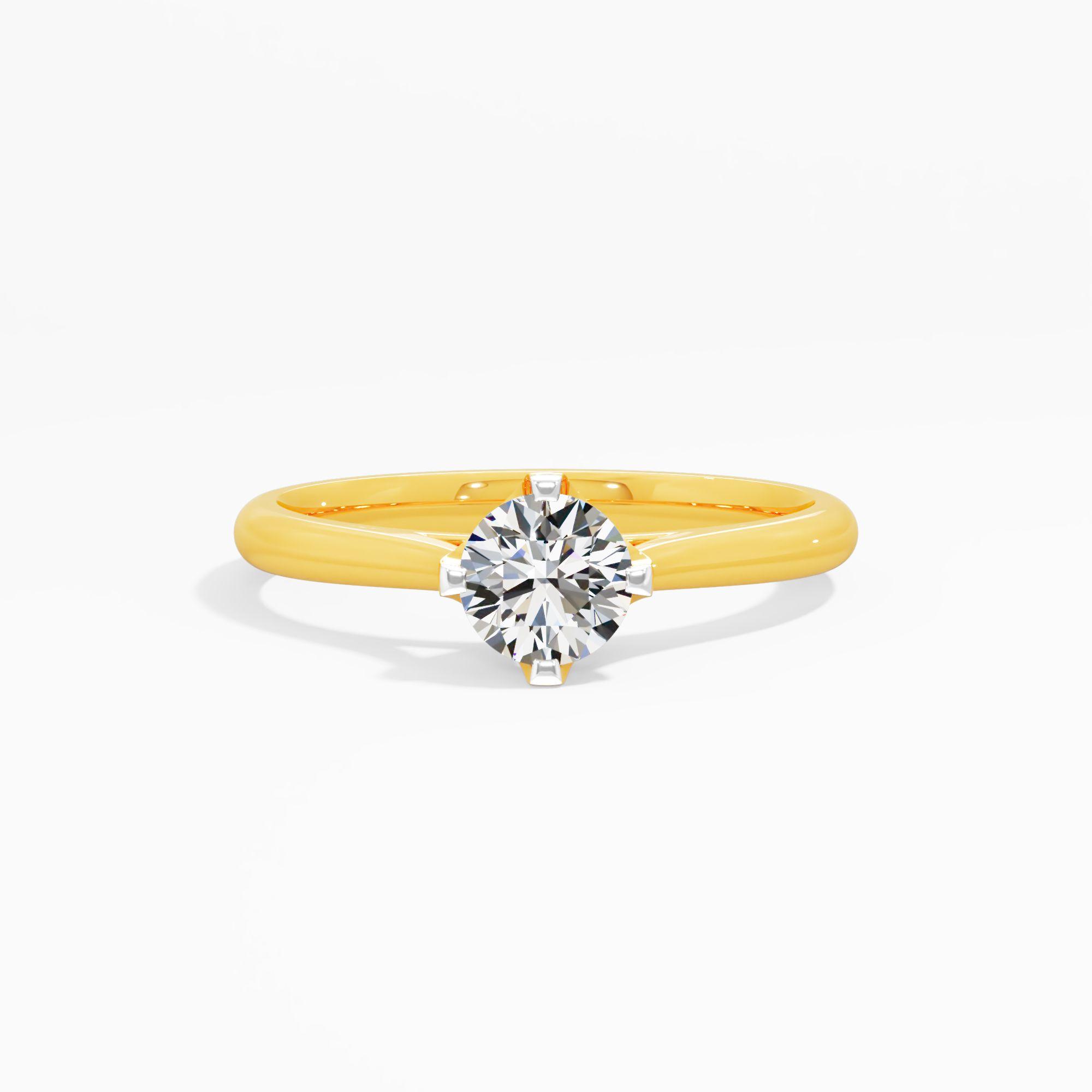 Sleek Minimal Solitaire Ring