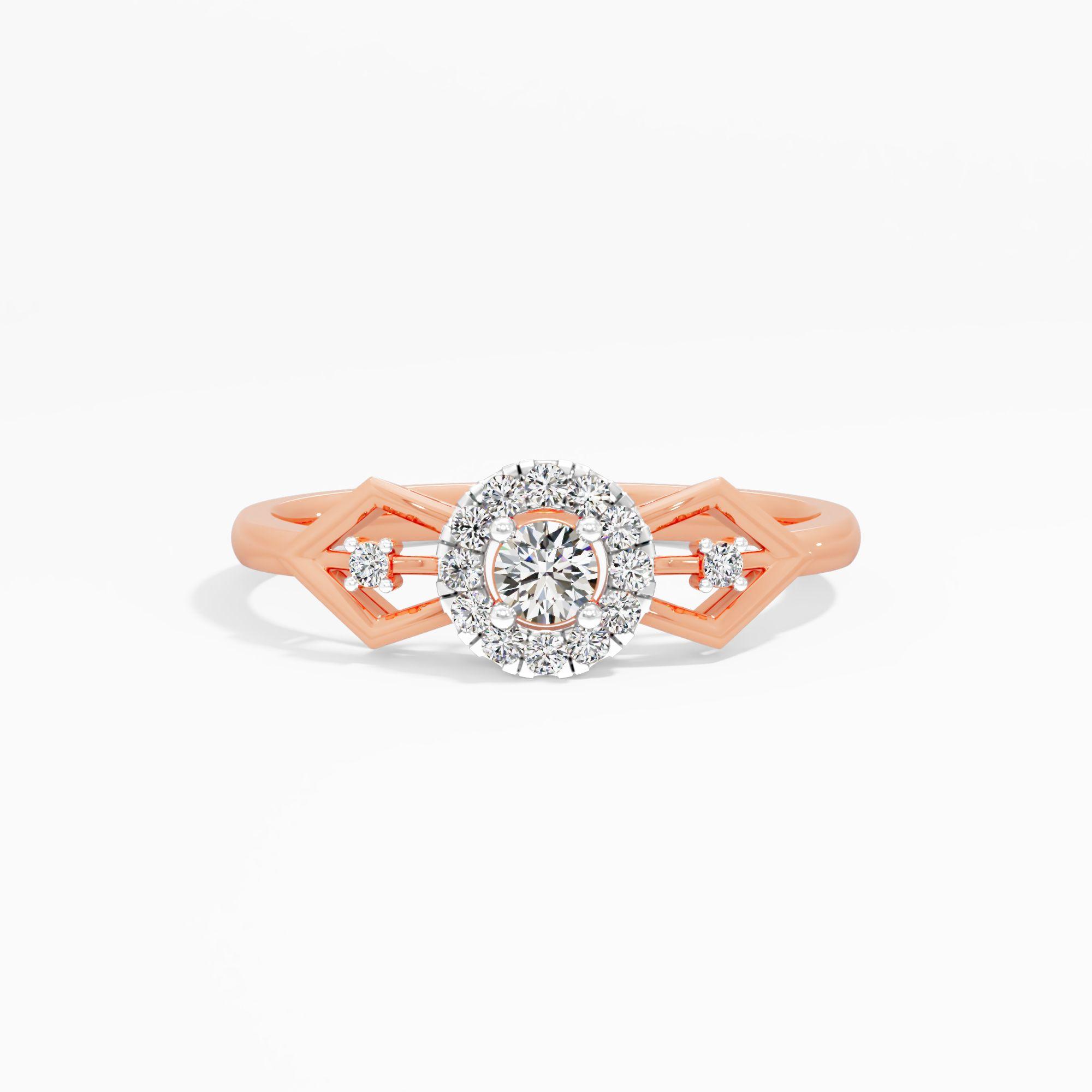 Trident Solitaire Diamond Ring