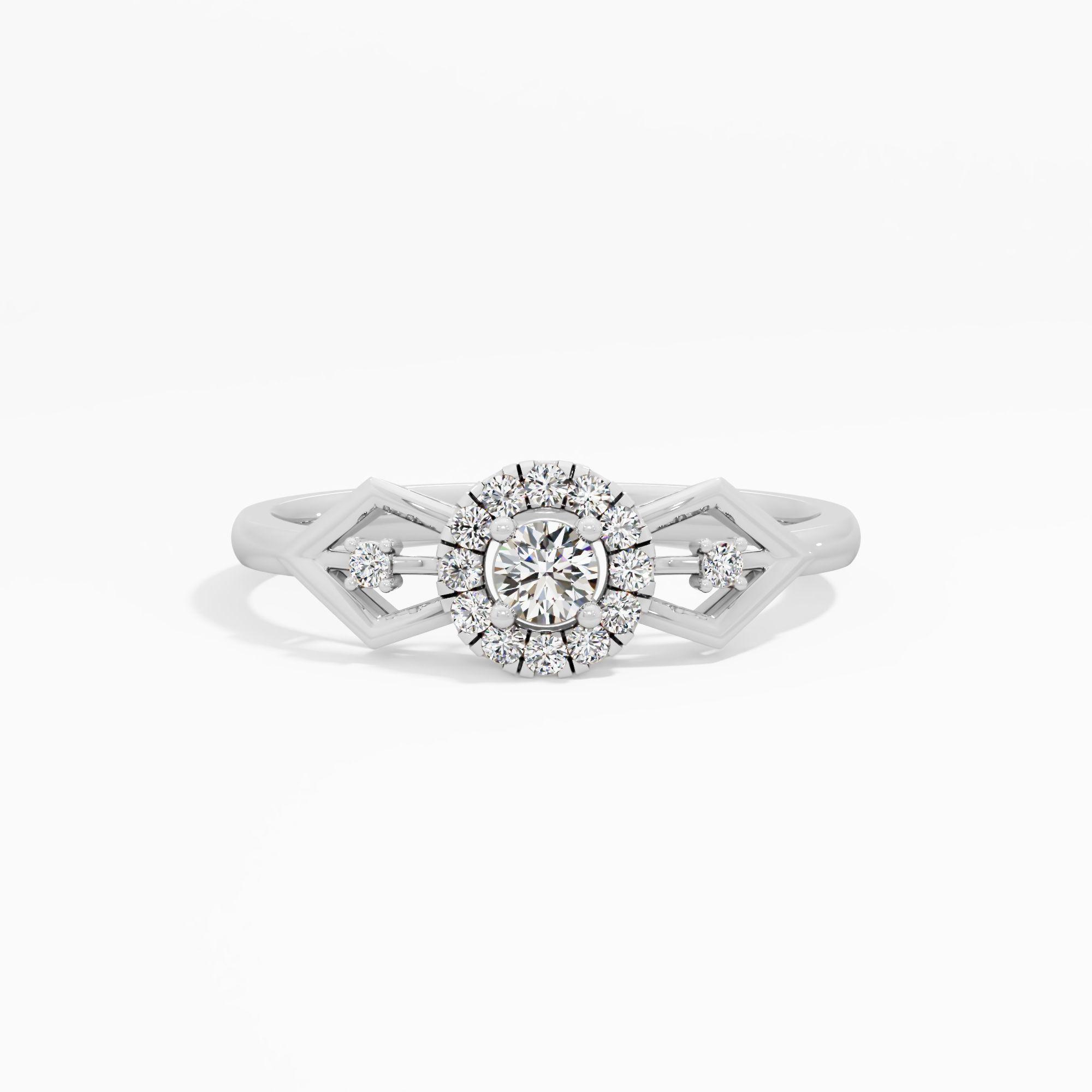 Trident Solitaire Diamond Ring