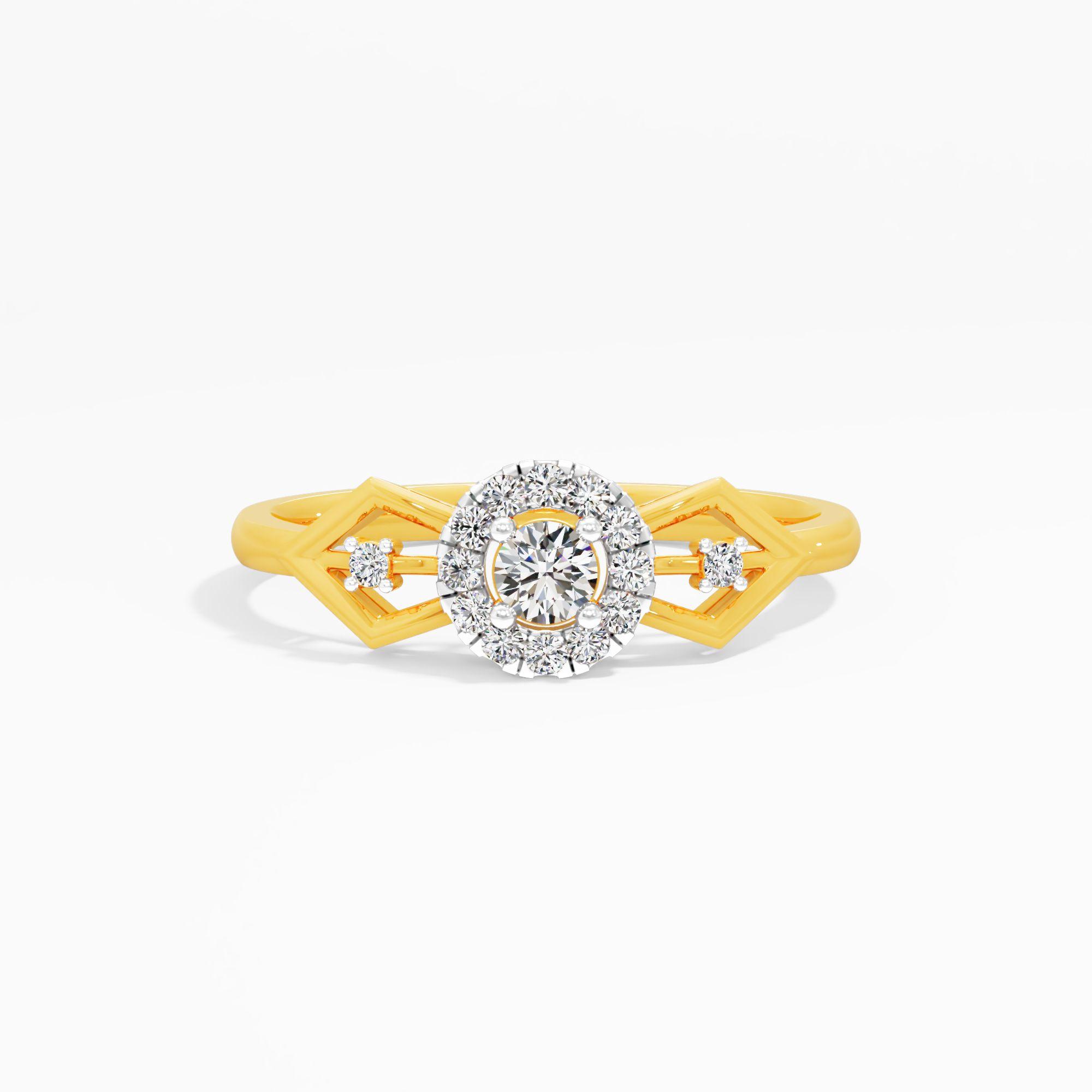 Trident Solitaire Diamond Ring