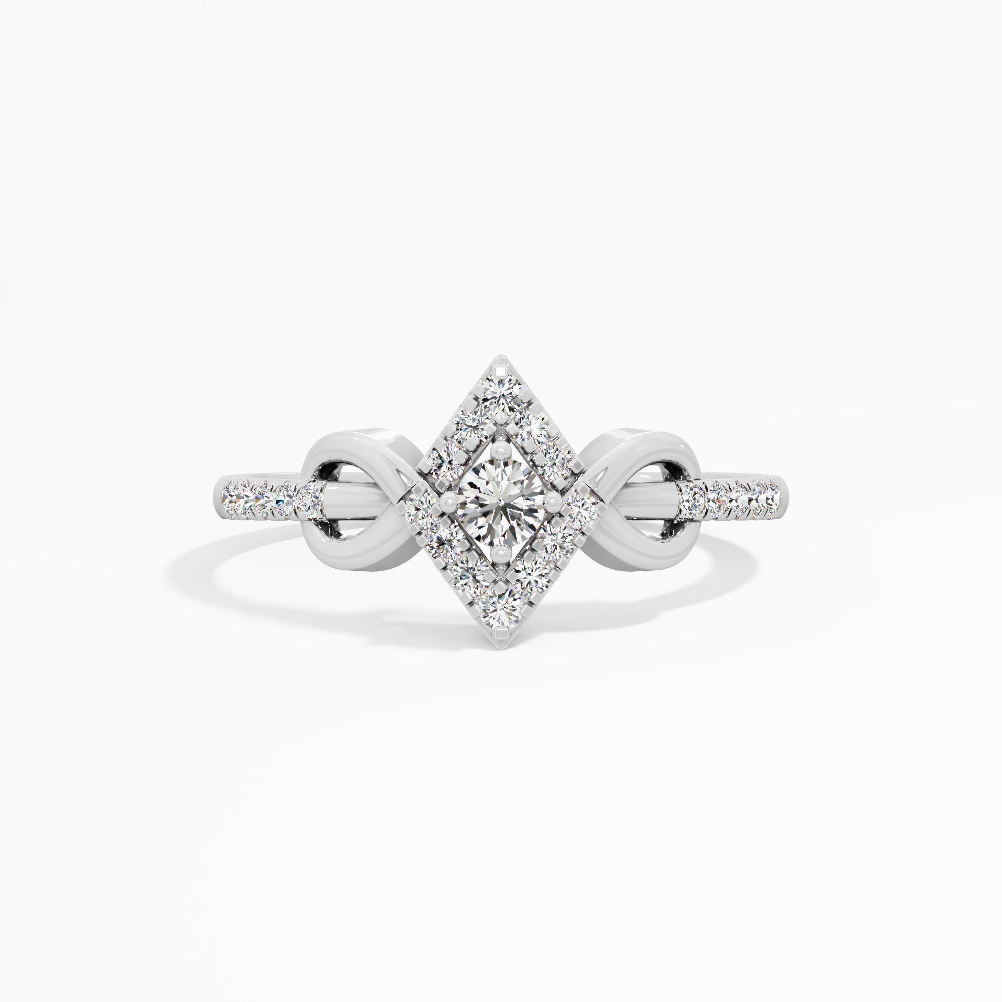 Rhombus Cluster Infinity Diamond Ring