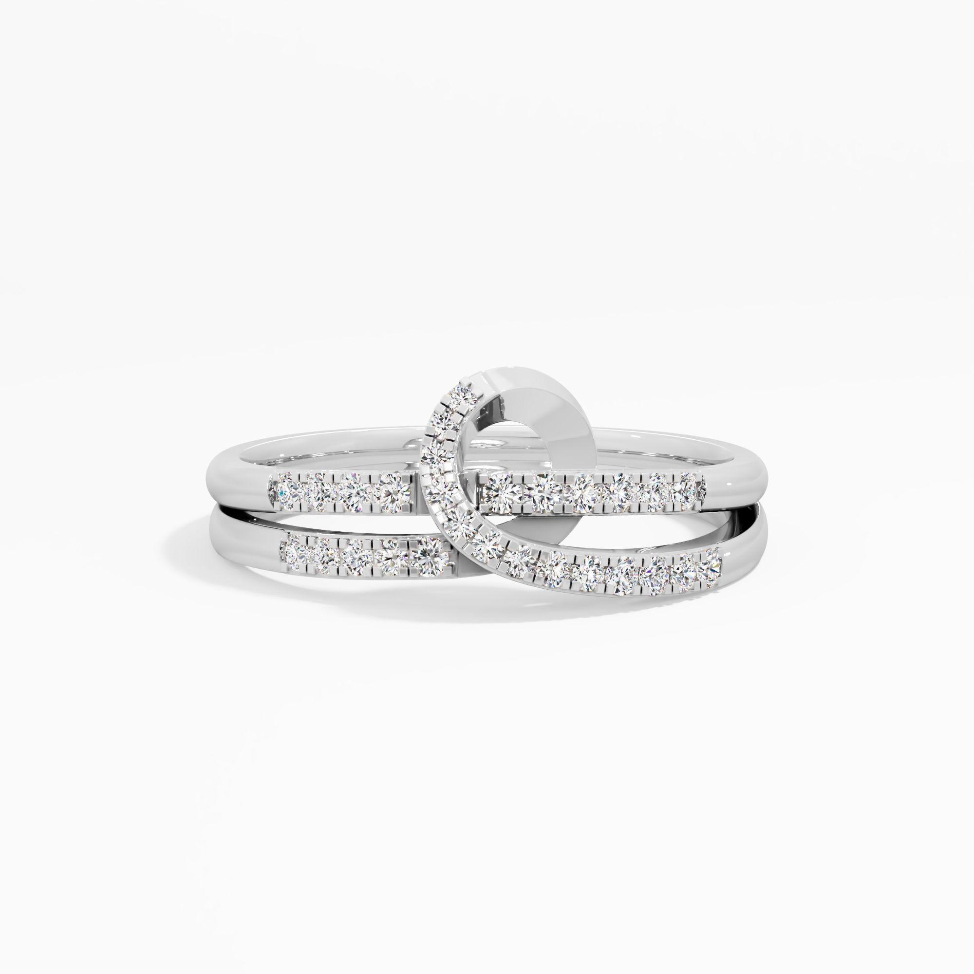Dual Band Entwine Diamond Ring