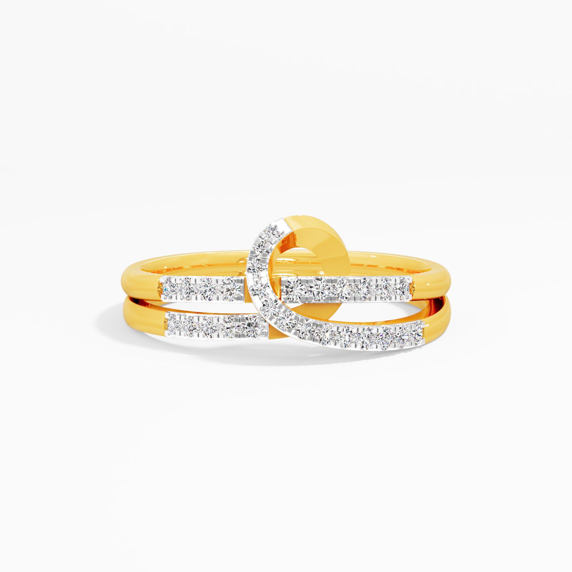 Dual Band Entwine Diamond Ring