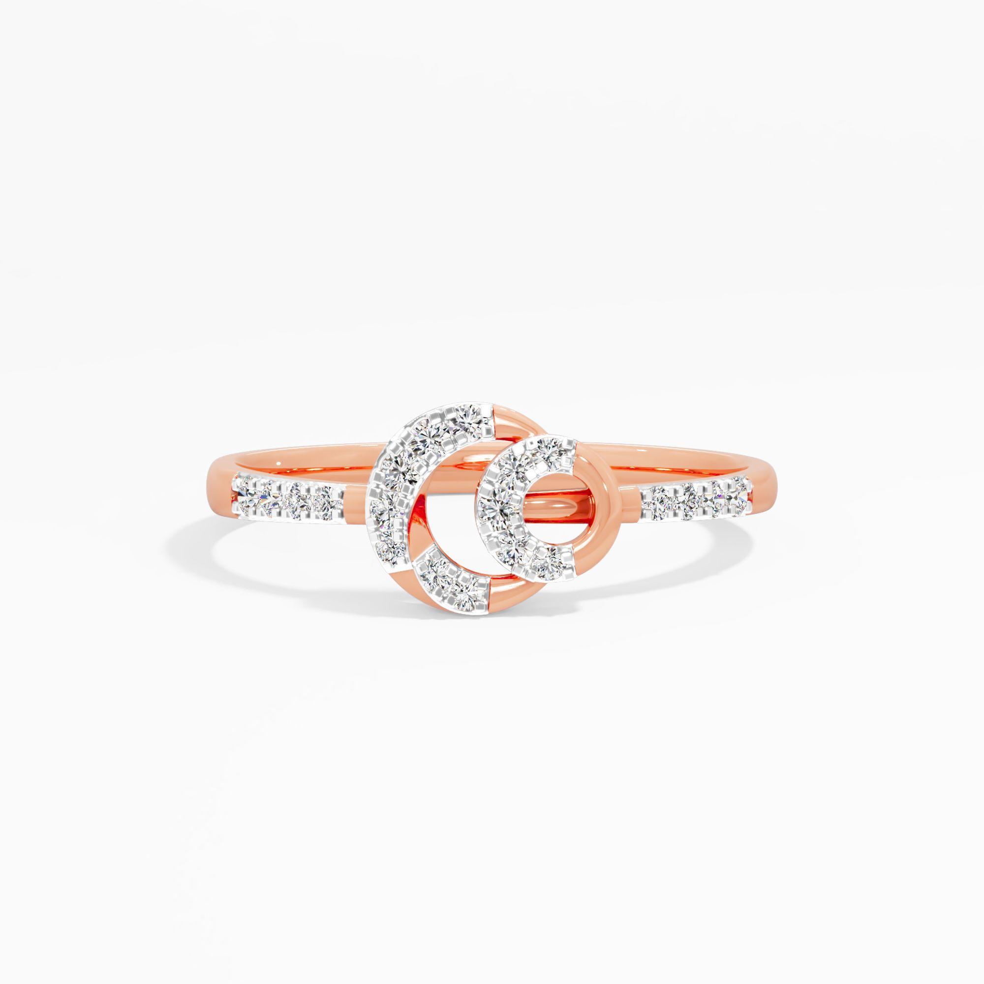 Dual Halo Loop Diamond Ring