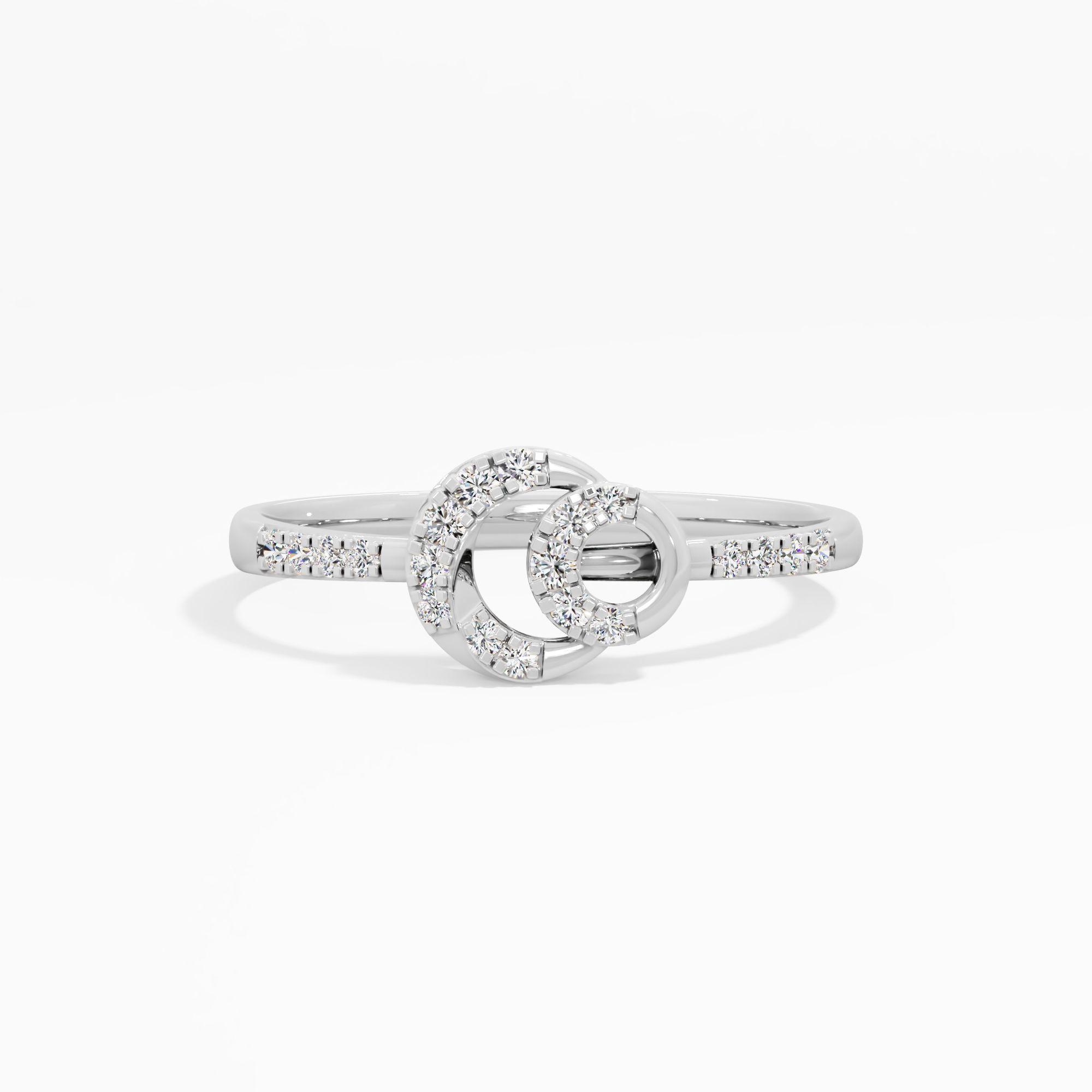 Dual Halo Loop Diamond Ring