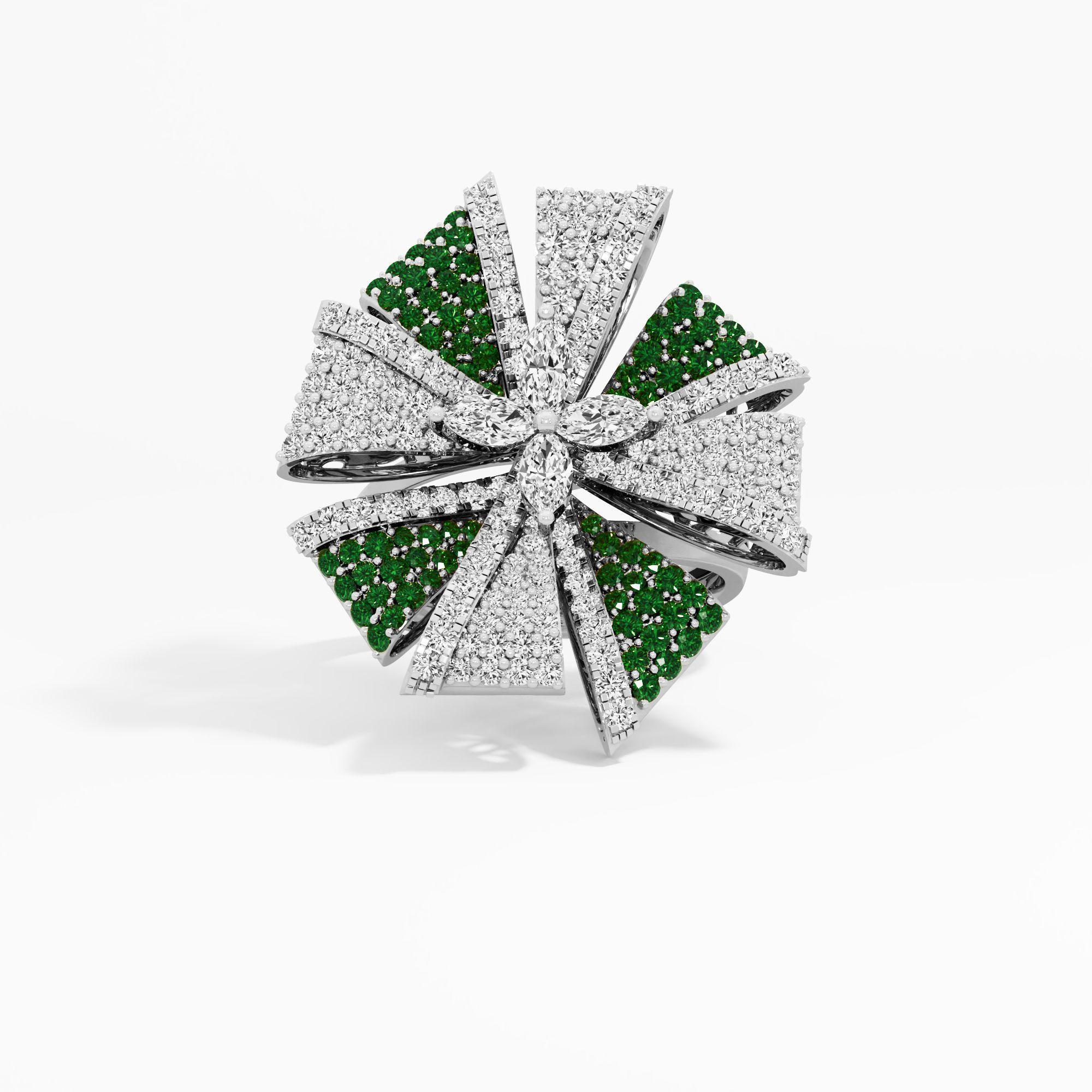 Dancing Petals Cocktail Ring