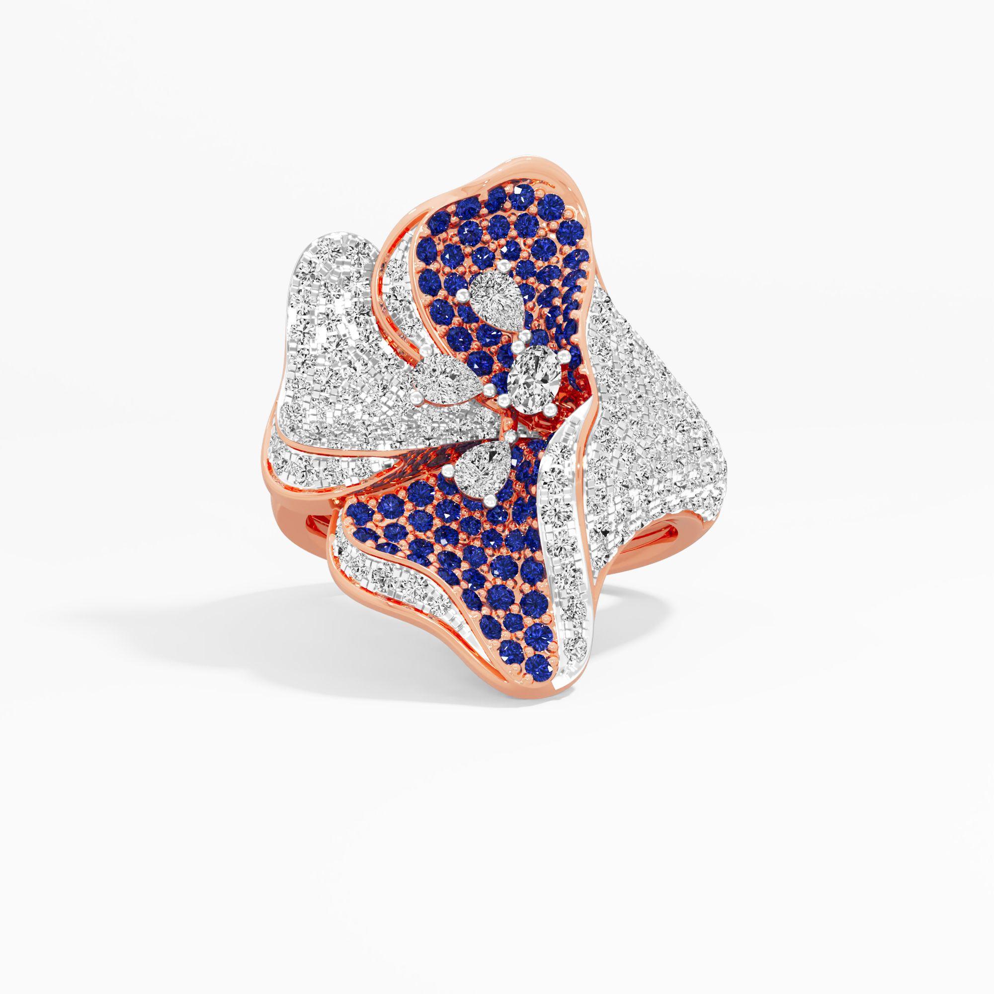 Soaring Dusk Wing Cocktail Ring