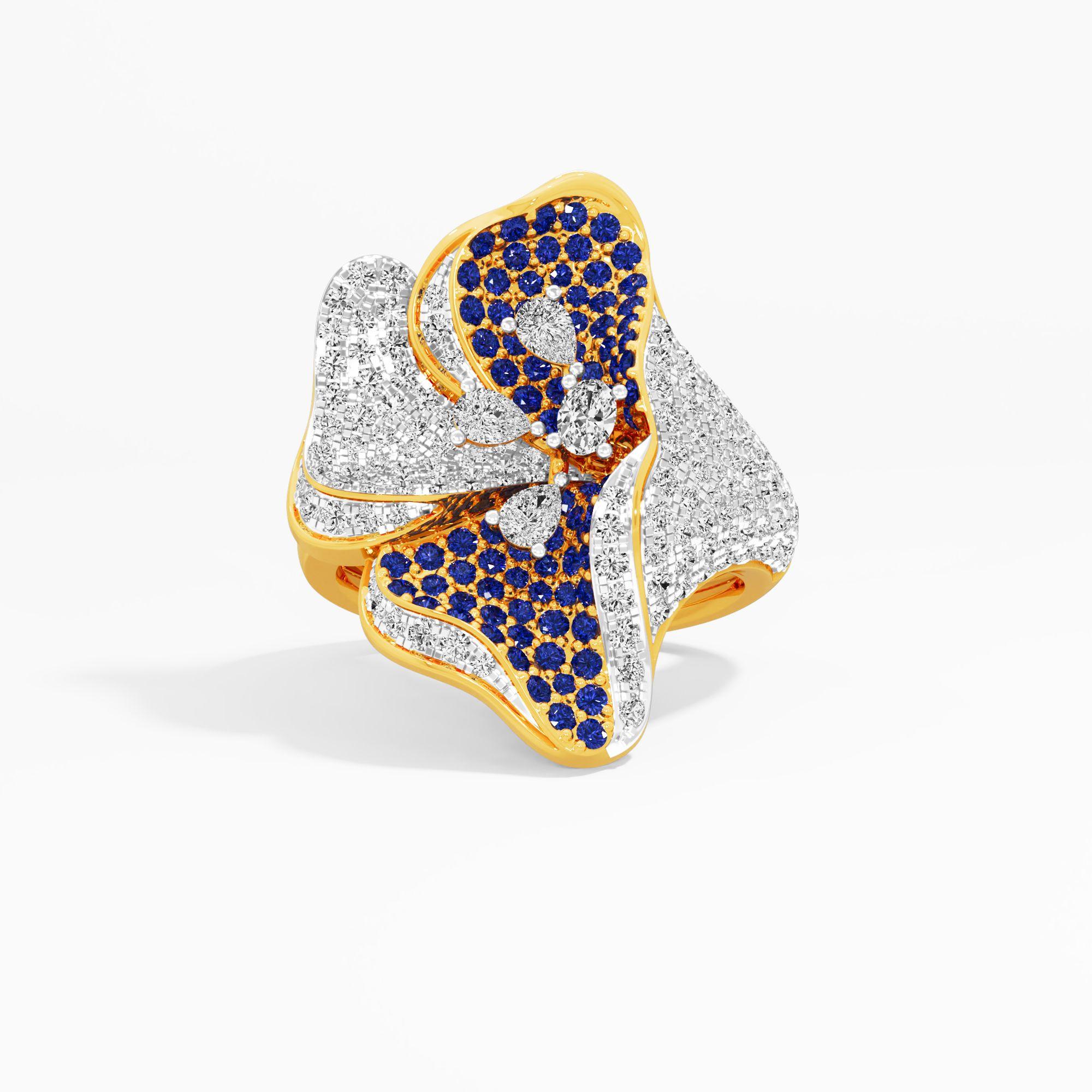 Soaring Dusk Wing Cocktail Ring