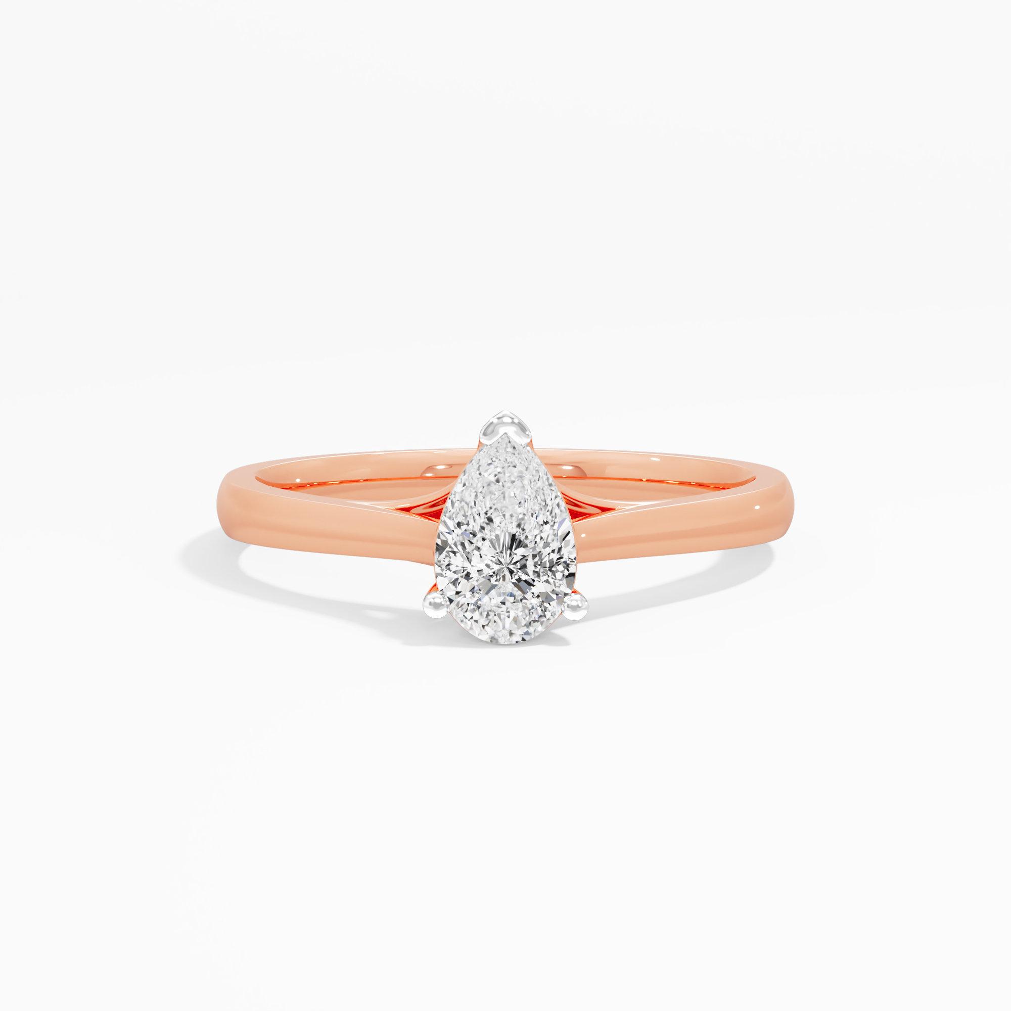 Pear Solitaire Diamond Ring